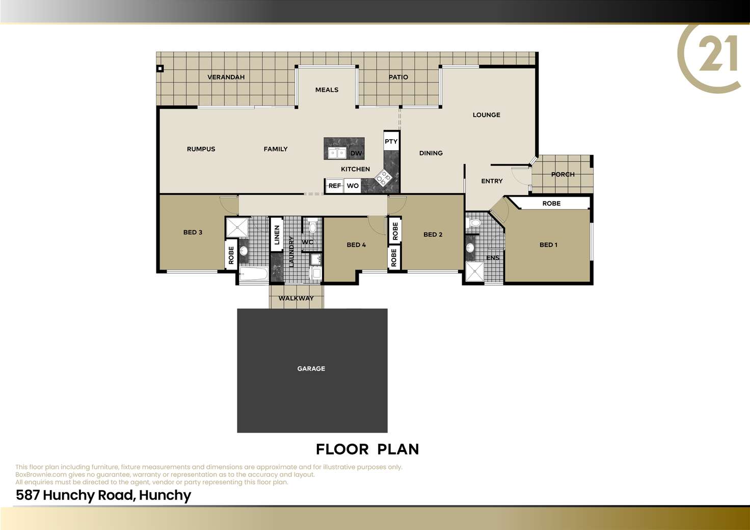 Floorplan of Homely house listing, 587 Hunchy Road, Hunchy QLD 4555