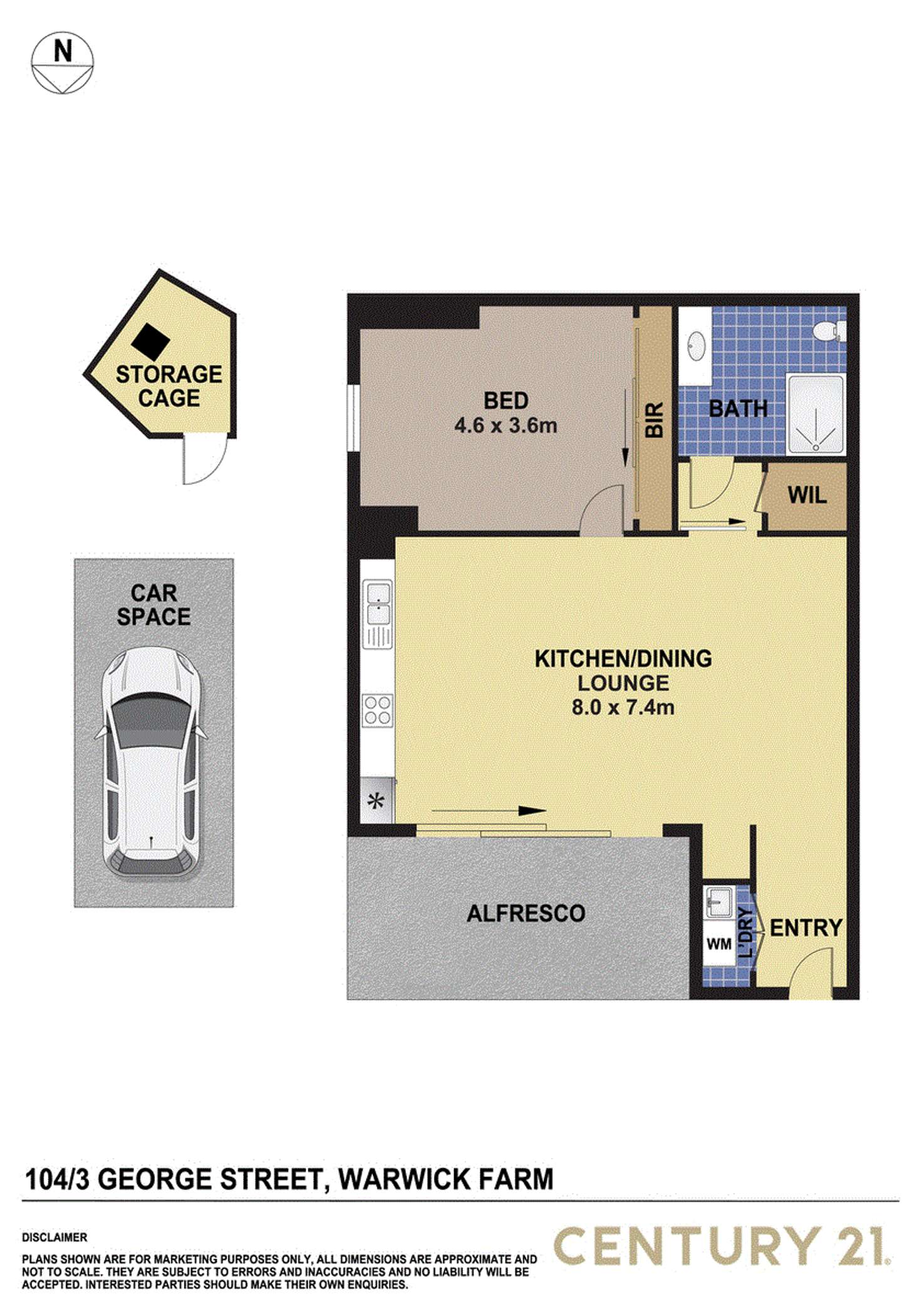 Floorplan of Homely apartment listing, 104/3 George Street, Warwick Farm NSW 2170