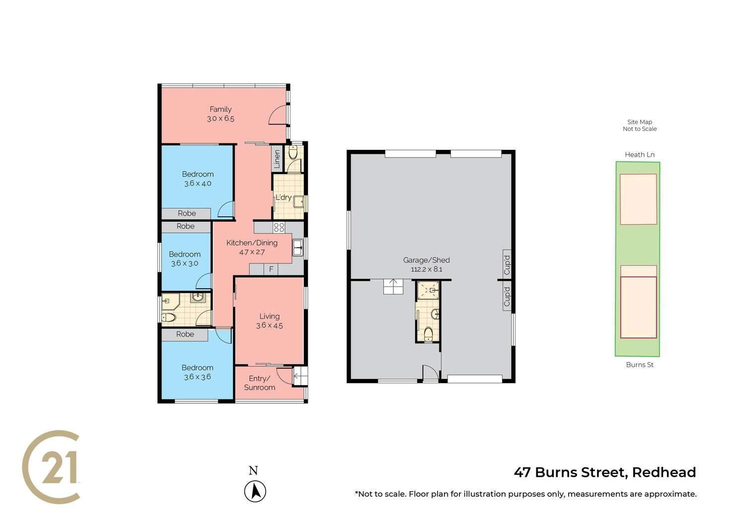 Floorplan of Homely house listing, 47 Burns Street, Redhead NSW 2290