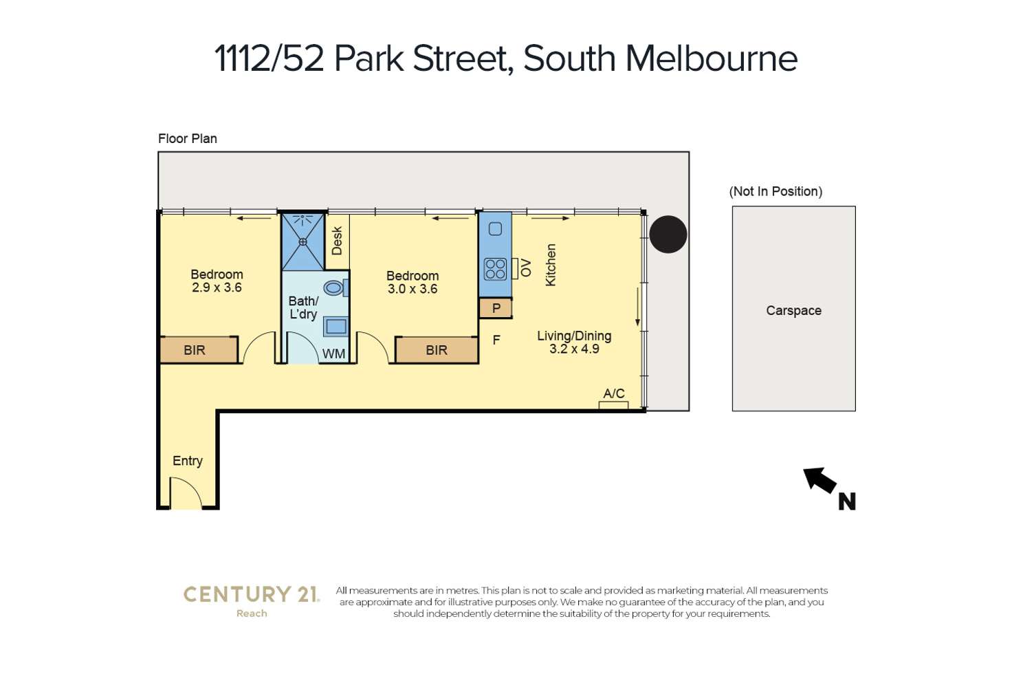 Floorplan of Homely apartment listing, 1112/52 Park Street, South Melbourne VIC 3205