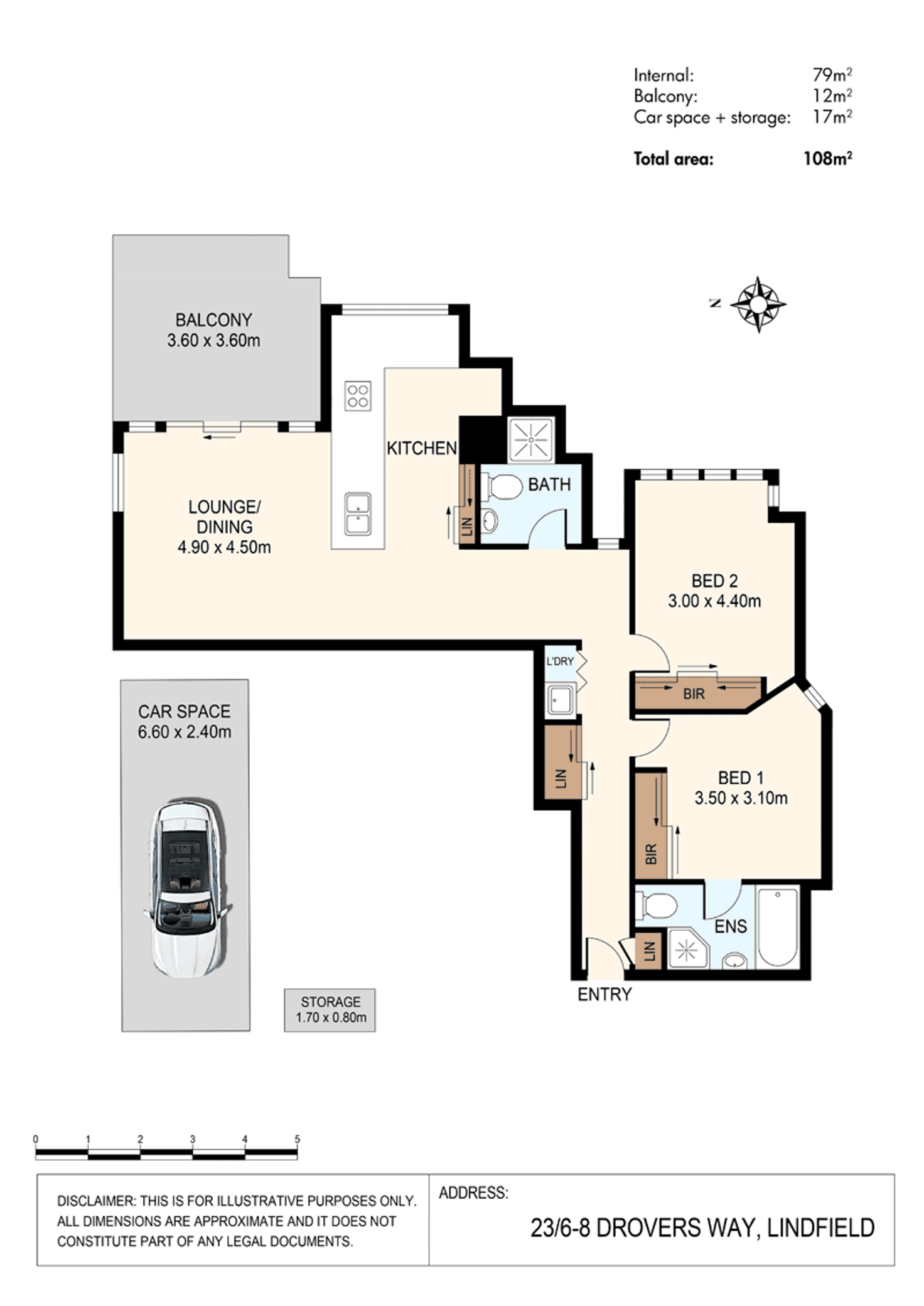 Floorplan of Homely apartment listing, 23/6-8 Drovers Way, Lindfield NSW 2070