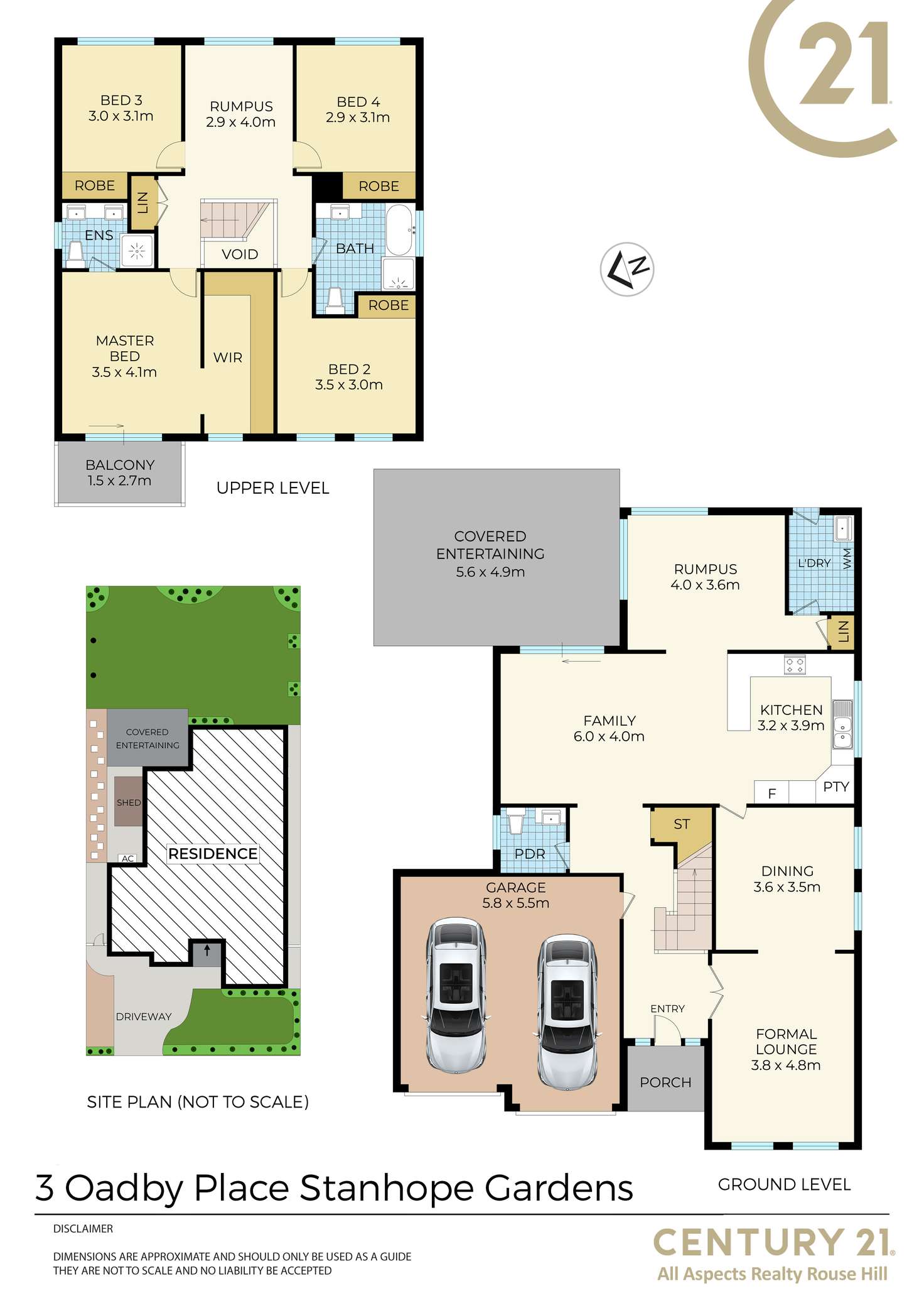 Floorplan of Homely house listing, 3 Oadby Place, Stanhope Gardens NSW 2768