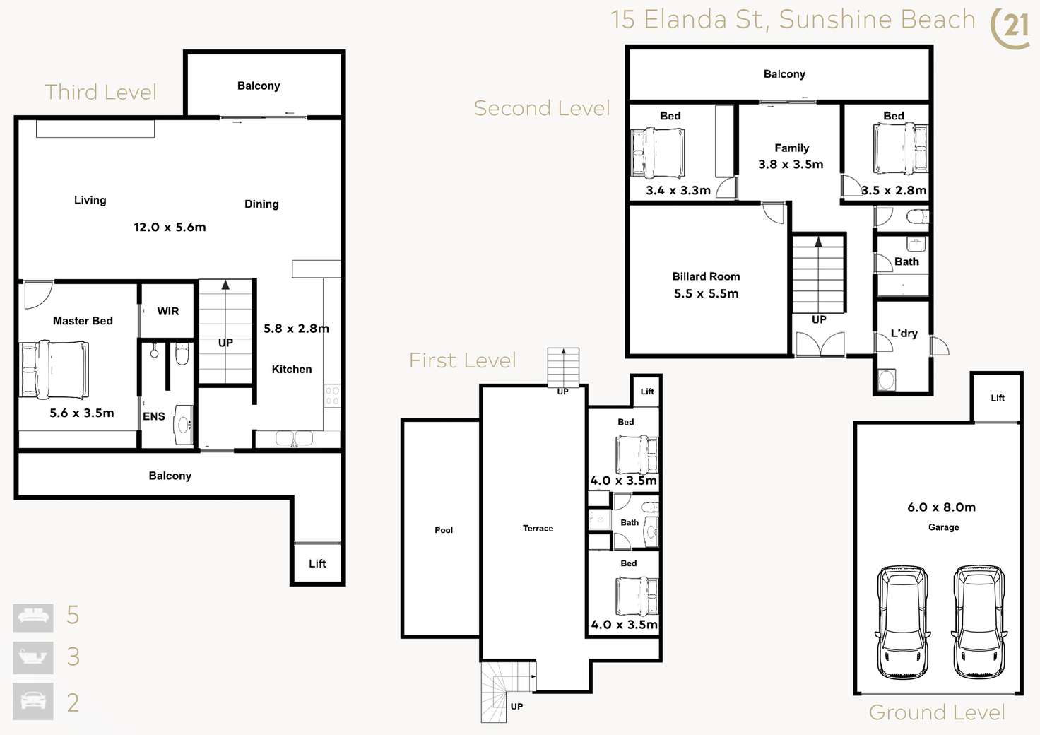 Floorplan of Homely house listing, 15 Elanda Street, Sunshine Beach QLD 4567