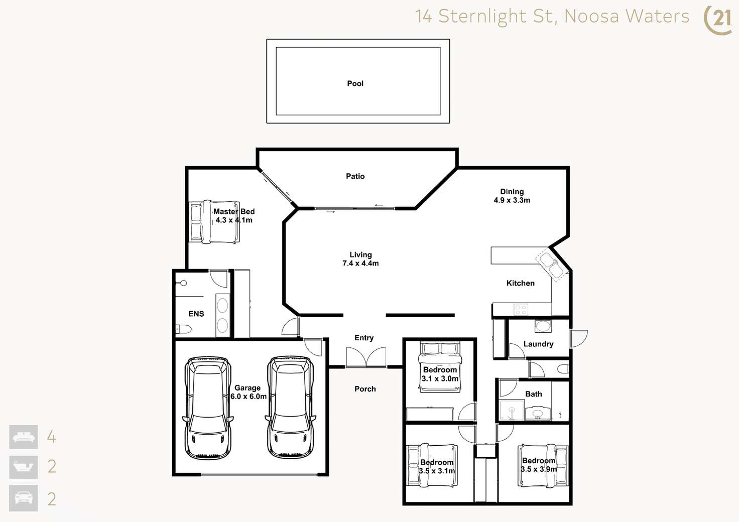 Floorplan of Homely house listing, 14 Sternlight Street, Noosa Waters QLD 4566