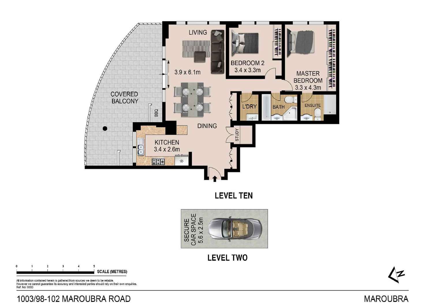 Floorplan of Homely apartment listing, 1003/98-102 Maroubra Road, Maroubra NSW 2035