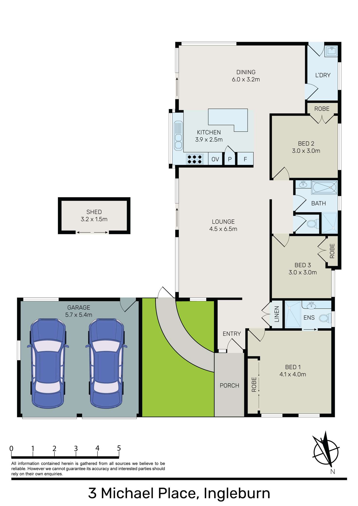 Floorplan of Homely house listing, 3 Michael Place, Ingleburn NSW 2565