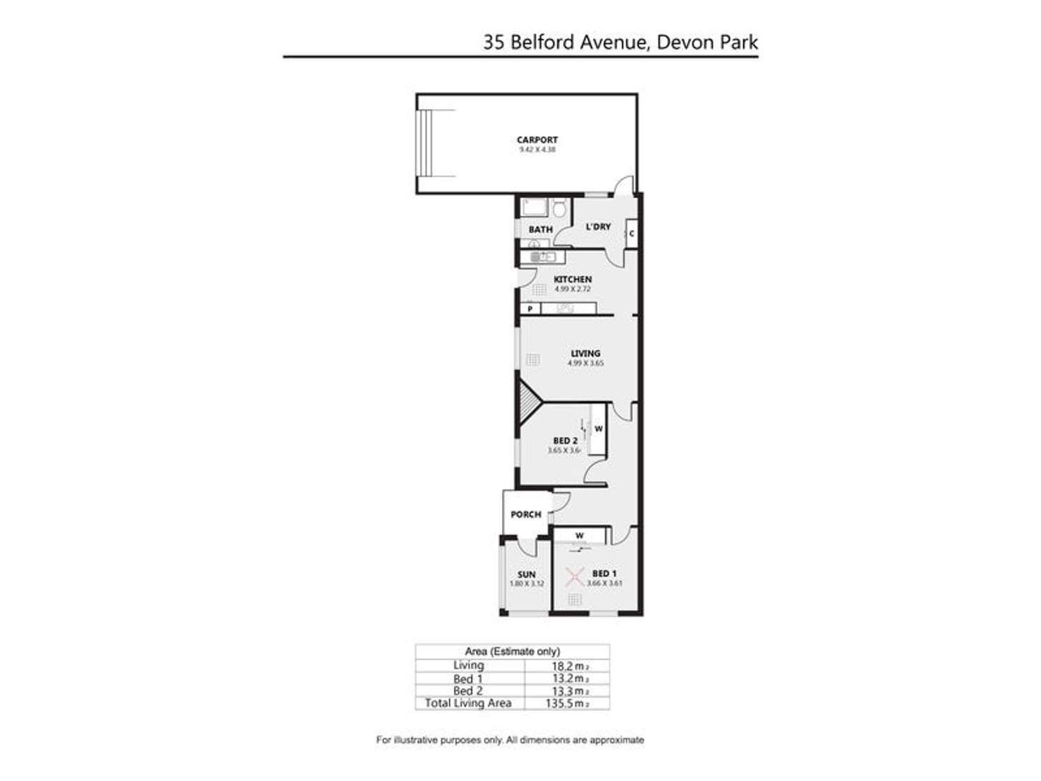 Floorplan of Homely house listing, 35 Belford Avenue, Devon Park SA 5008