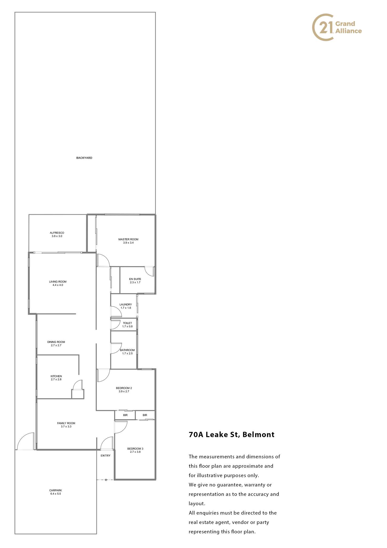 Floorplan of Homely house listing, 70A Leake Street, Belmont WA 6104
