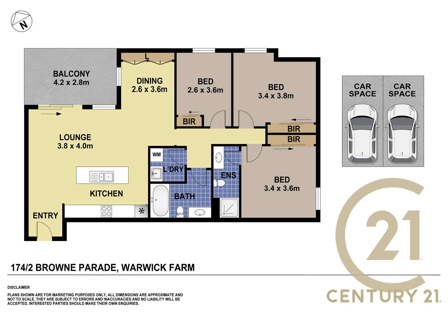 Floorplan of Homely apartment listing, 174/2 Browne Parade, Warwick Farm NSW 2170