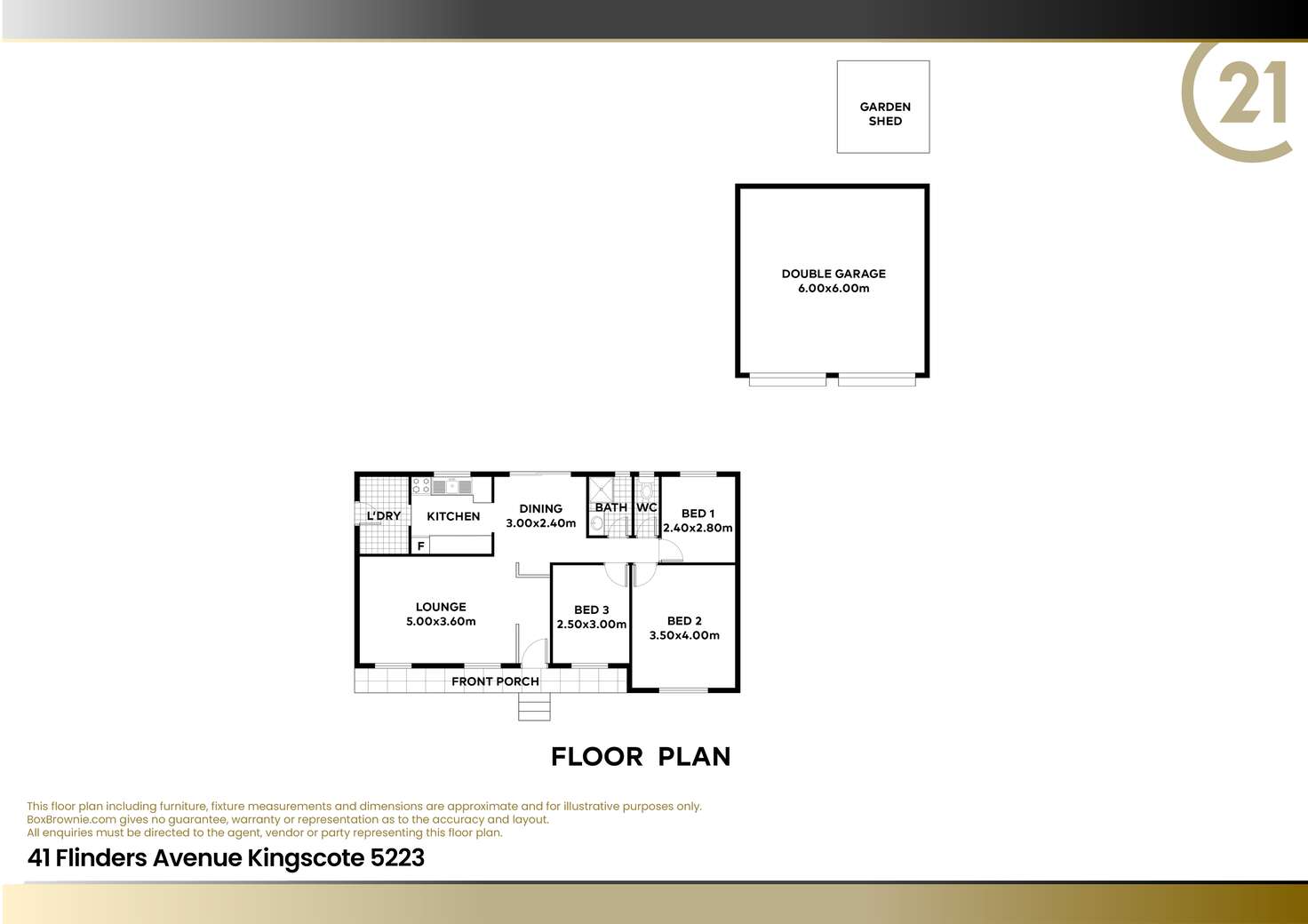 Floorplan of Homely house listing, 41 Flinders Avenue, Kingscote SA 5223