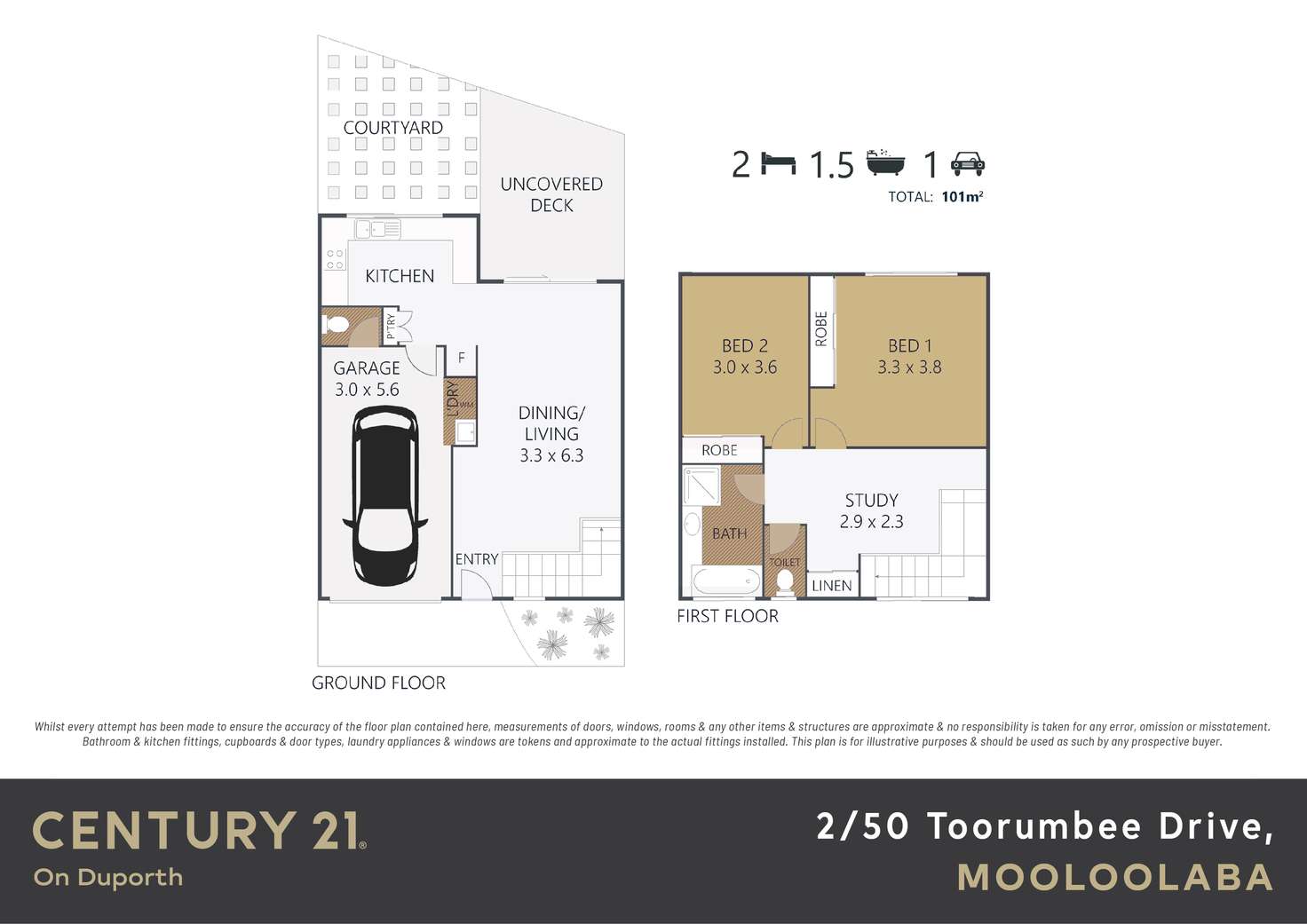 Floorplan of Homely unit listing, 2/50 Toorumbee Drive, Mooloolaba QLD 4557