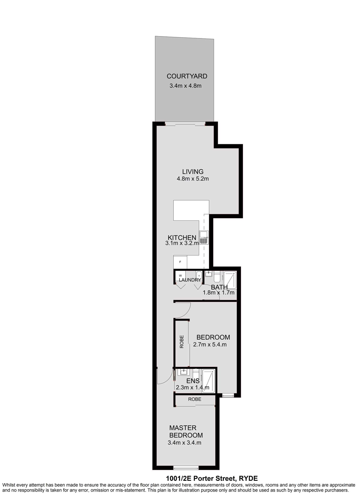Floorplan of Homely apartment listing, 1001/2E Porter Street, Ryde NSW 2112