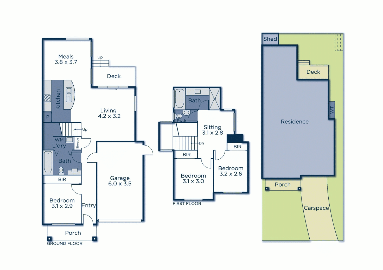 Floorplan of Homely townhouse listing, 46 Barkly Street, Box Hill VIC 3128
