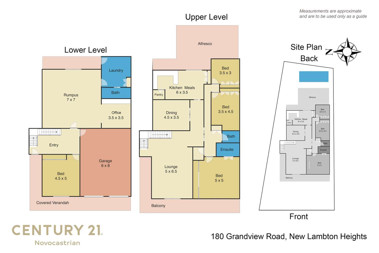 Floorplan of Homely house listing, 180 Grandview Road, New Lambton Heights NSW 2305