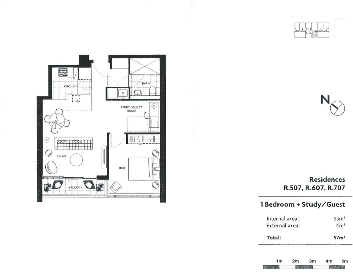 Floorplan of Homely apartment listing, R507/220 Pacific Highway, Crows Nest NSW 2065