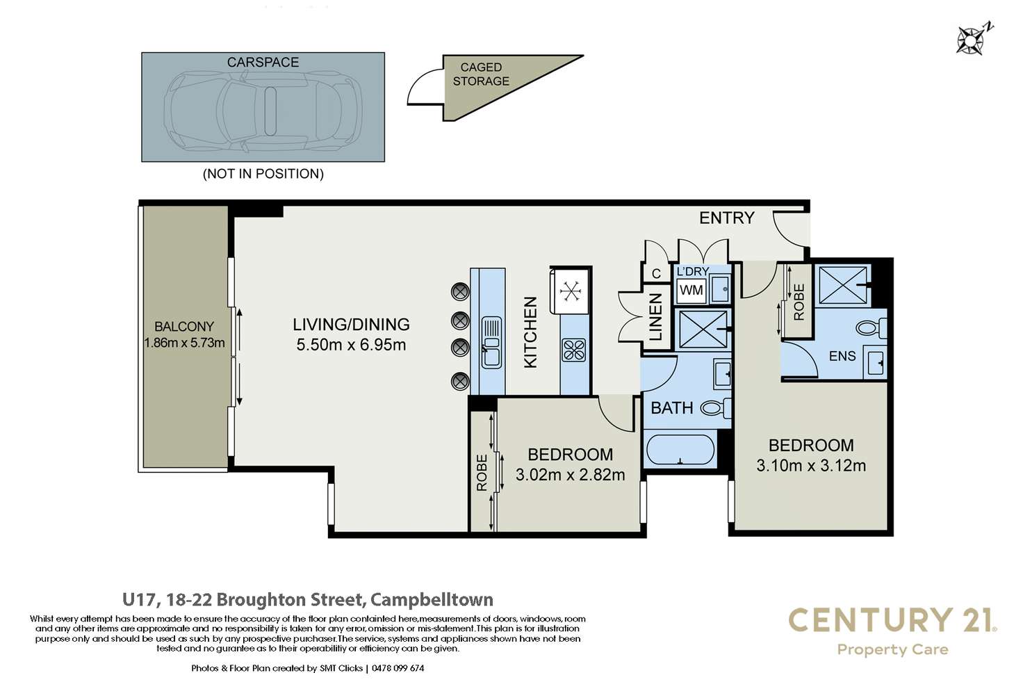 Floorplan of Homely apartment listing, 17/18-22 Broughton Street, Campbelltown NSW 2560