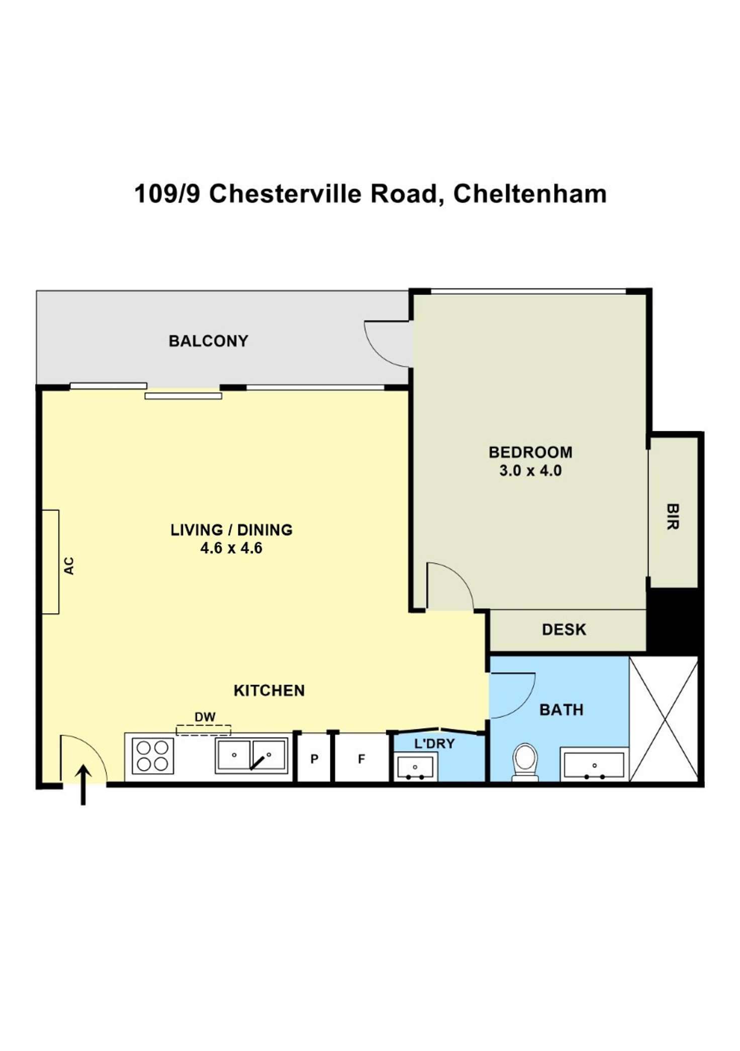 Floorplan of Homely unit listing, 109/9 Chesterville Road, Cheltenham VIC 3192