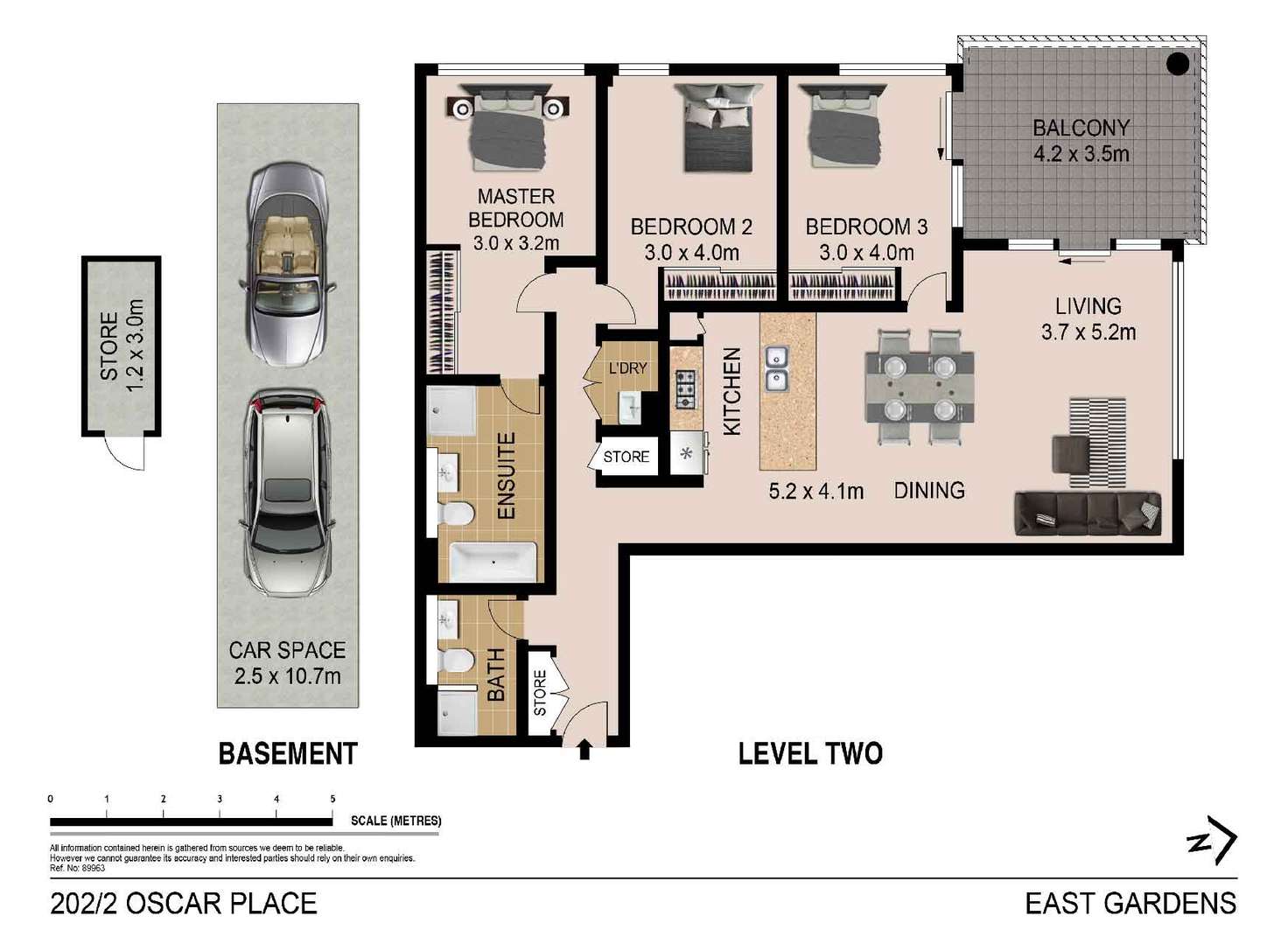 Floorplan of Homely apartment listing, 202/2 Oscar Place, Eastgardens NSW 2036