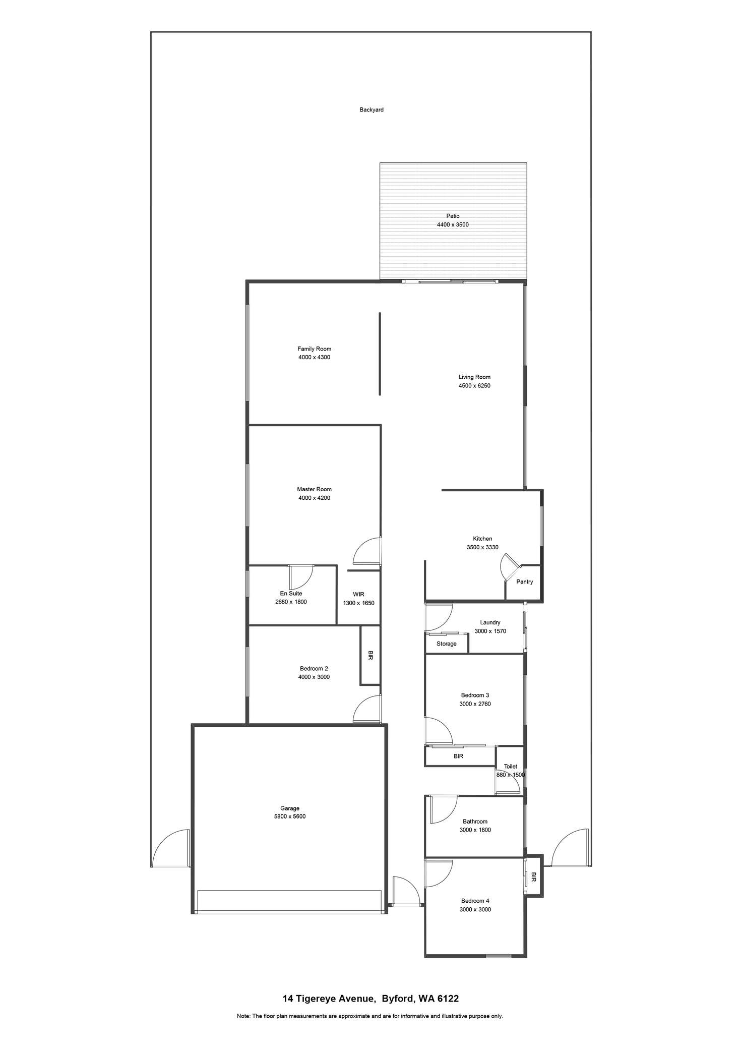 Floorplan of Homely house listing, 14 Tigereye Avenue, Byford WA 6122