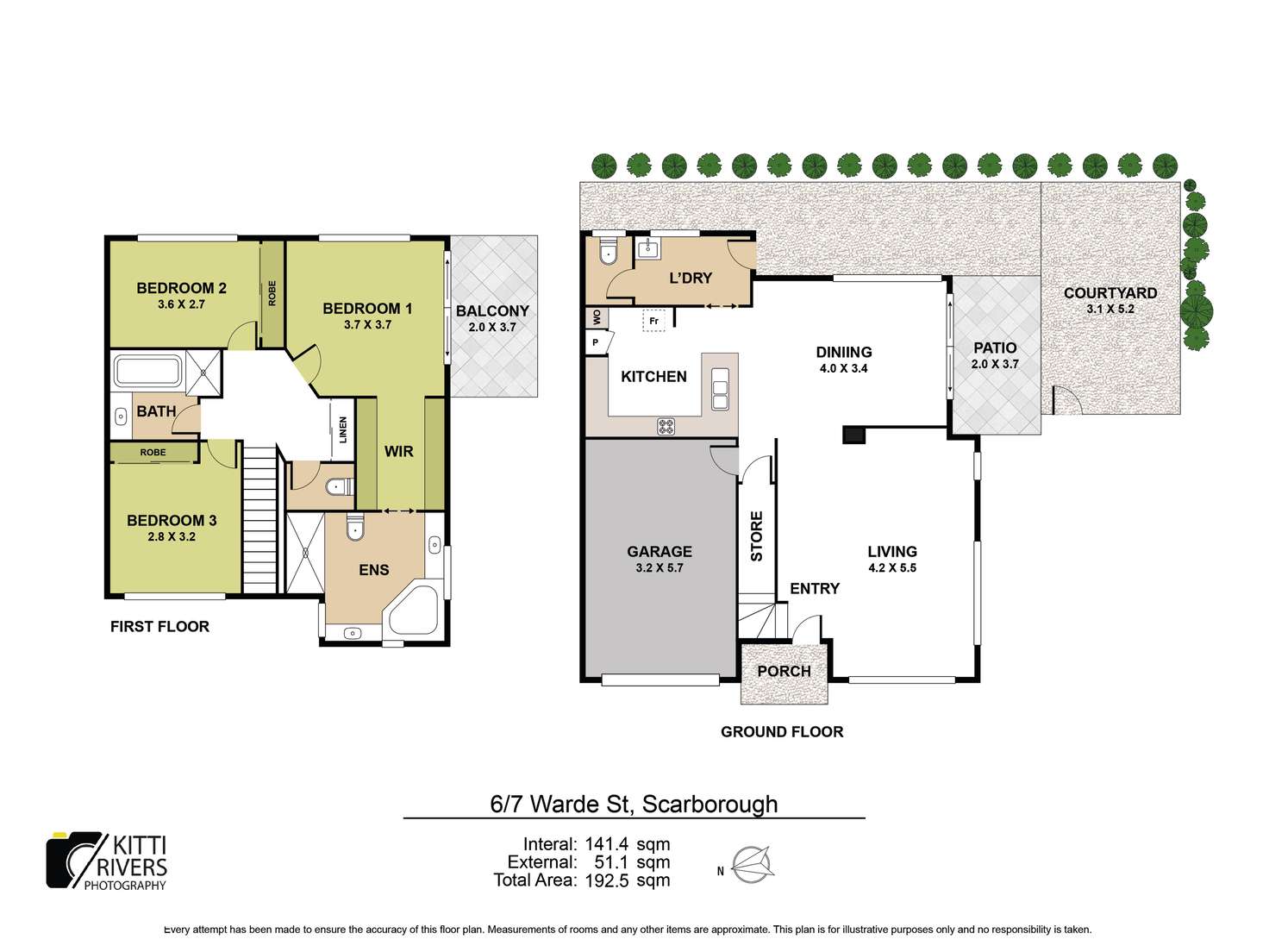 Floorplan of Homely townhouse listing, 6/7 Warde Street, Scarborough QLD 4020