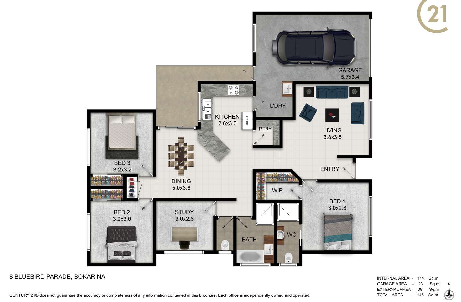 Floorplan of Homely house listing, 8 Bluebird Parade, Bokarina QLD 4575