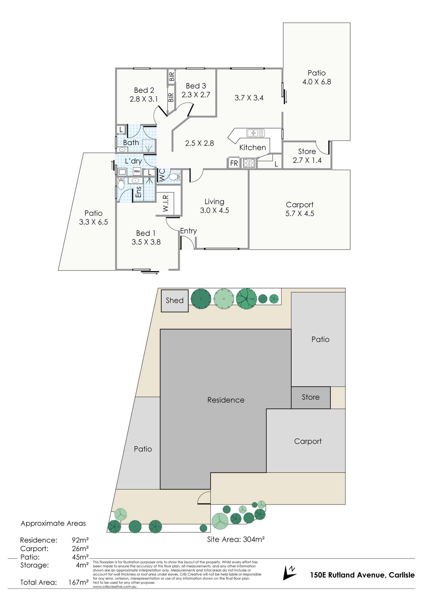 Floorplan of Homely villa listing, 150E Rutland Avenue, Carlisle WA 6101