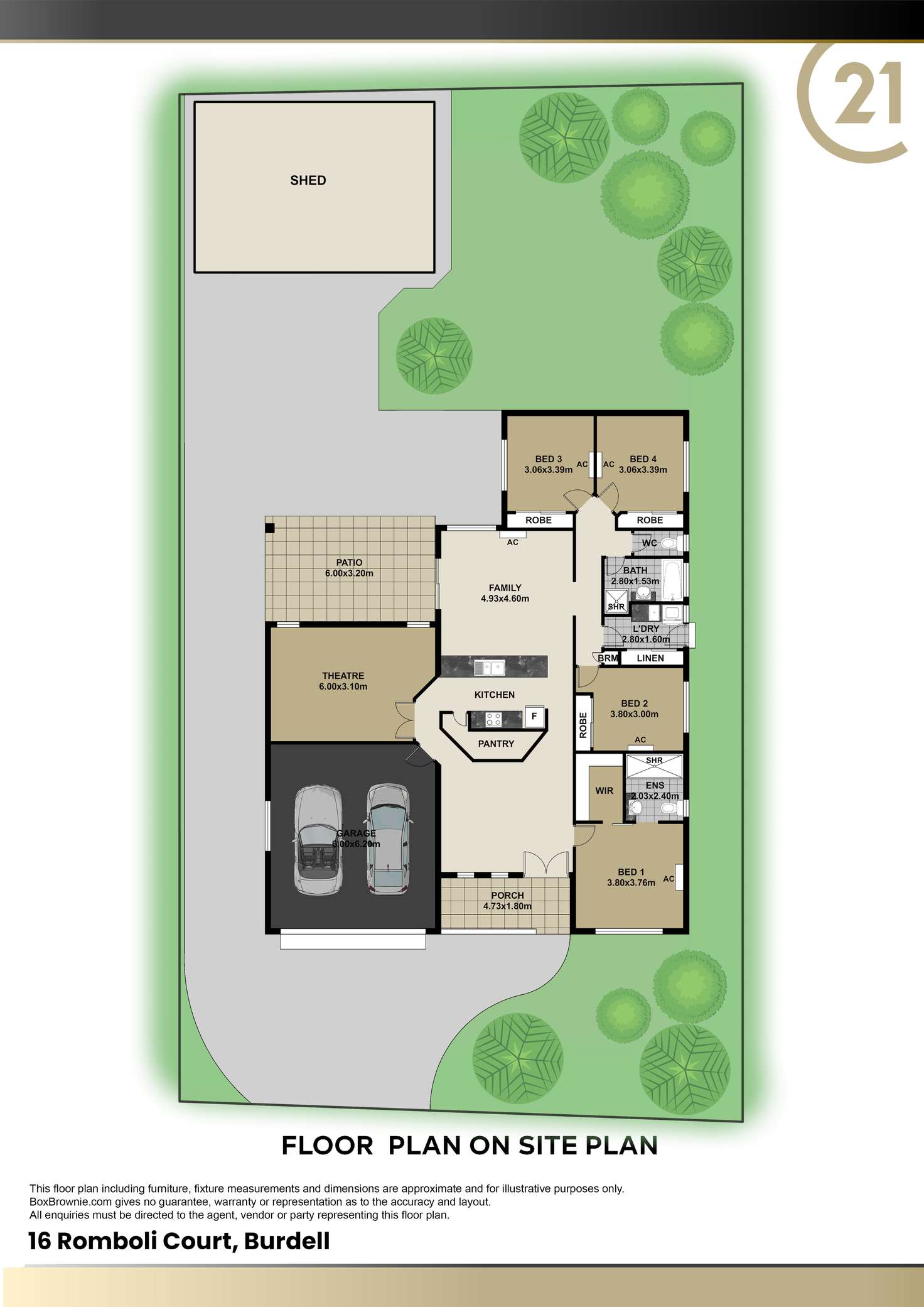 Floorplan of Homely house listing, 16 Romboli Court, Burdell QLD 4818