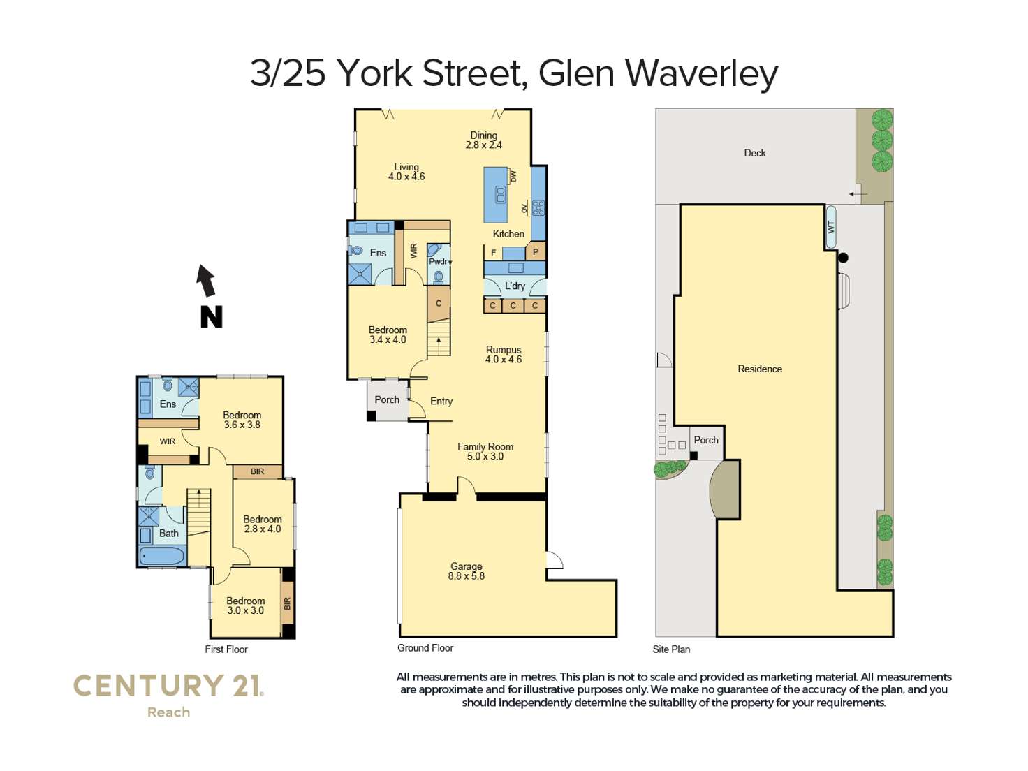 Floorplan of Homely townhouse listing, 3/25 York Street, Glen Waverley VIC 3150