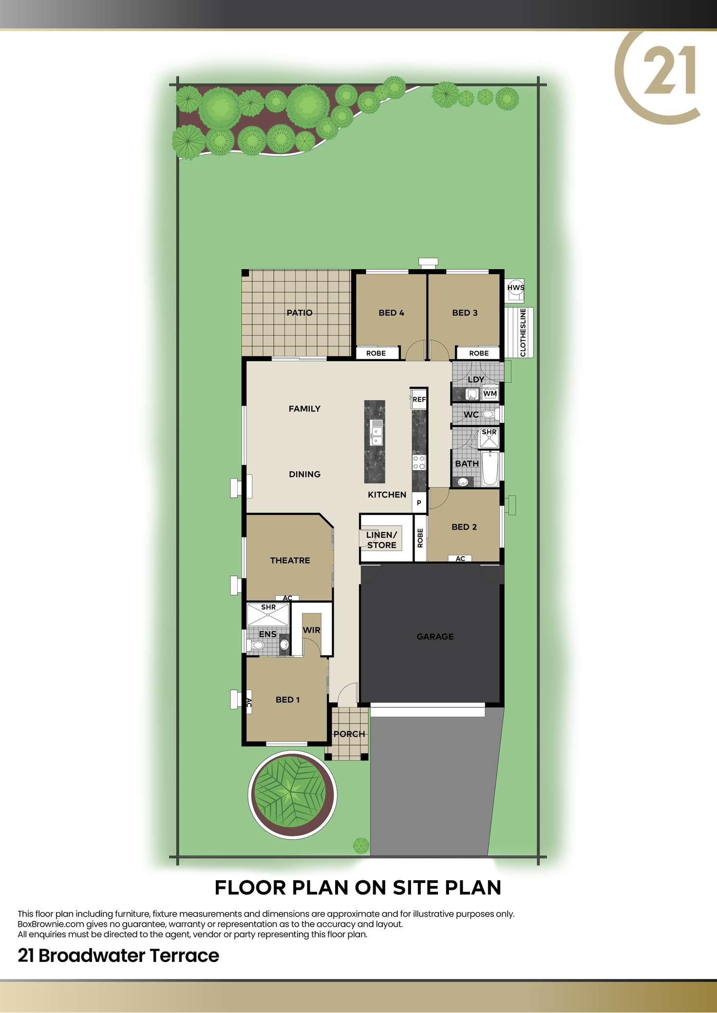 Floorplan of Homely house listing, 21 Broadwater Terrace, Idalia QLD 4811