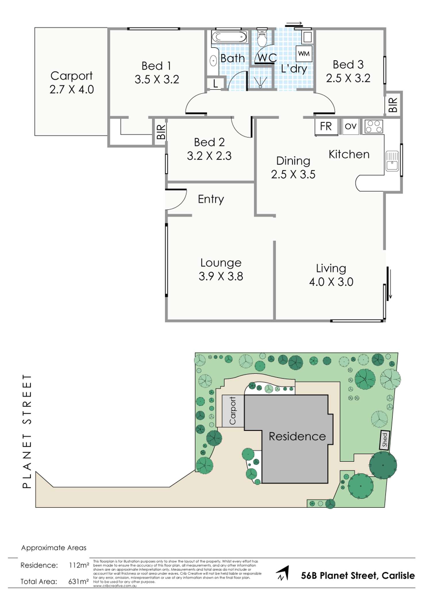 Floorplan of Homely house listing, 56B Planet Street, Carlisle WA 6101
