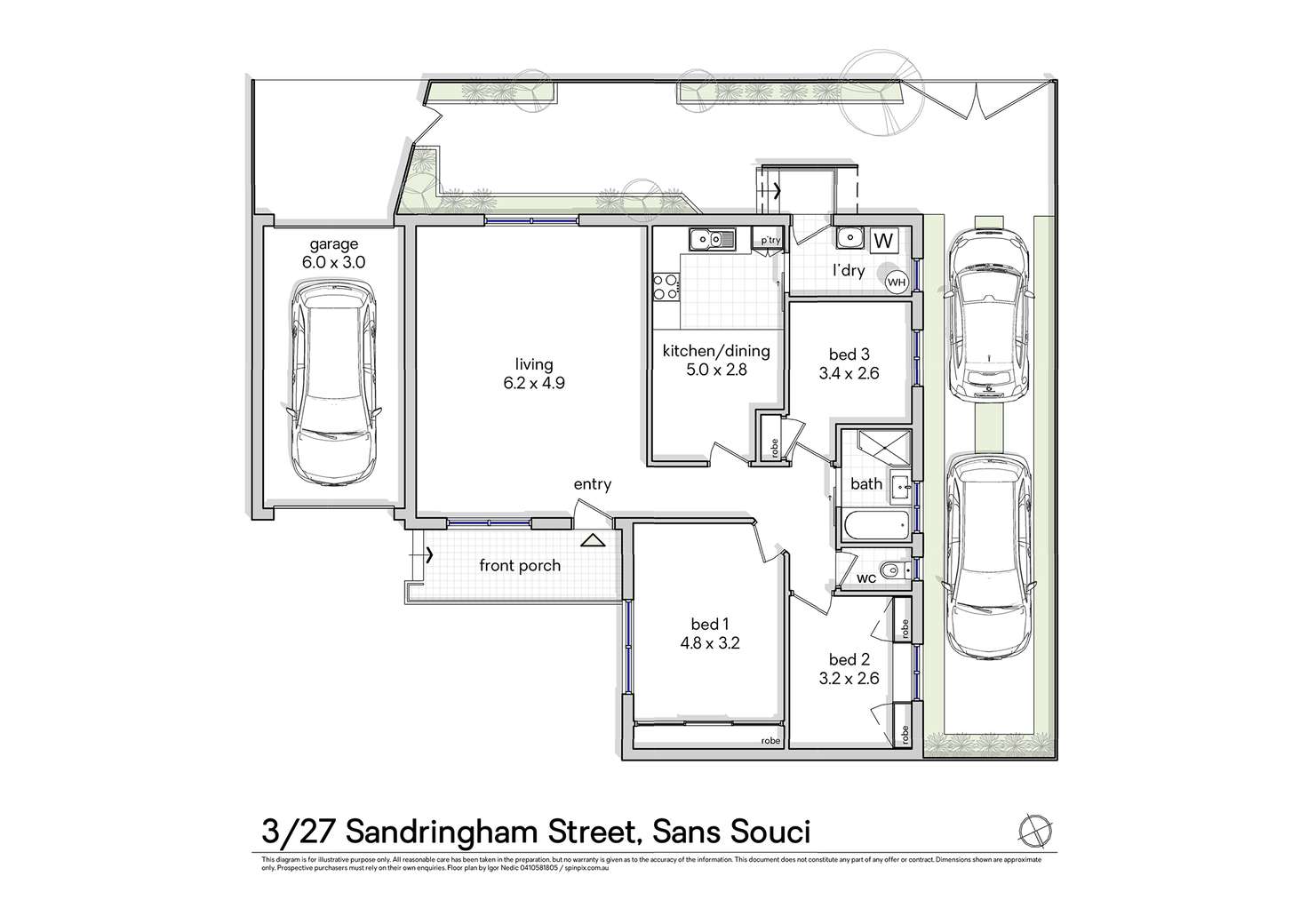 Floorplan of Homely villa listing, 3/27 Sandringham Street, Sans Souci NSW 2219