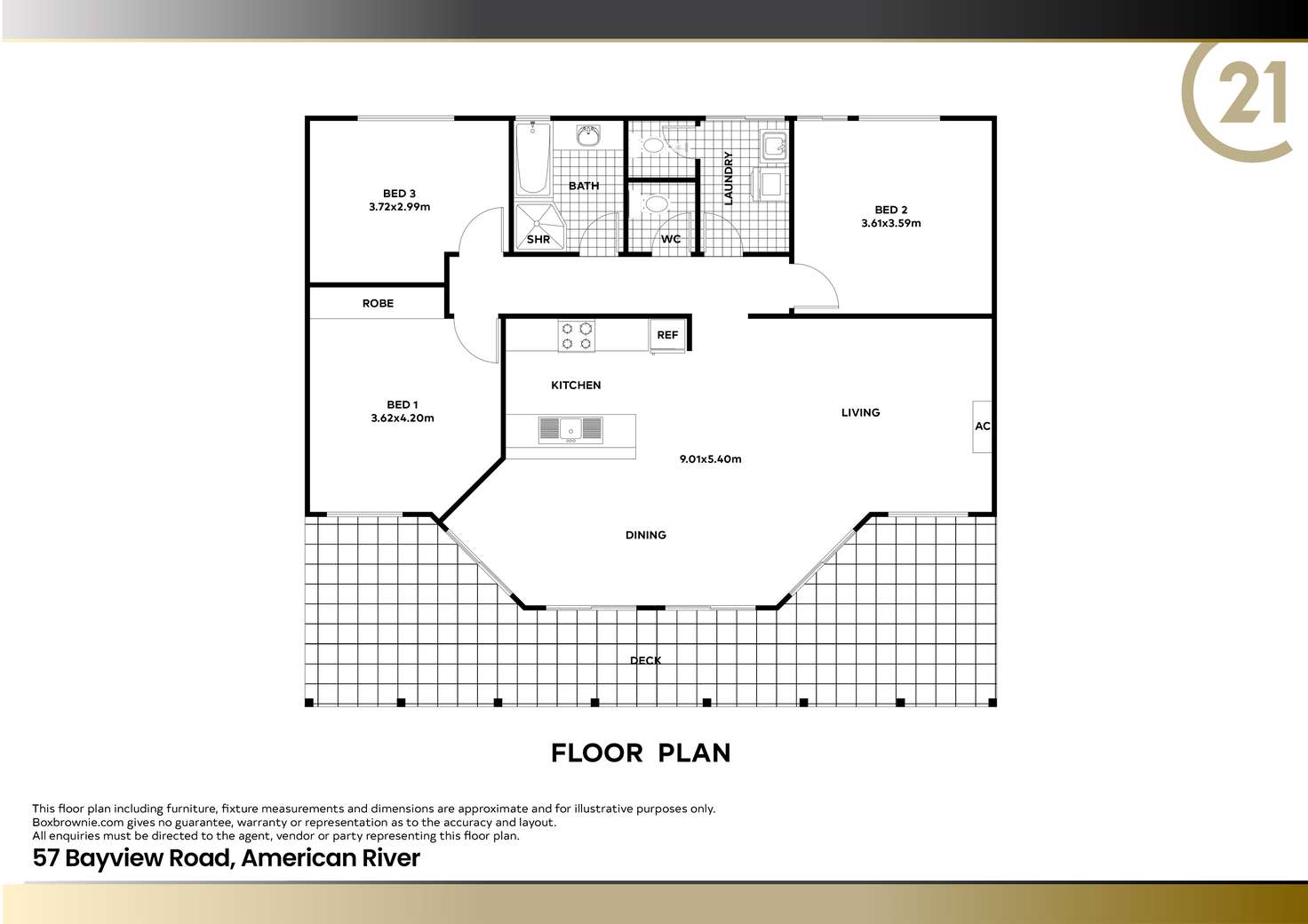 Floorplan of Homely house listing, 57 Bayview Road, American River SA 5221