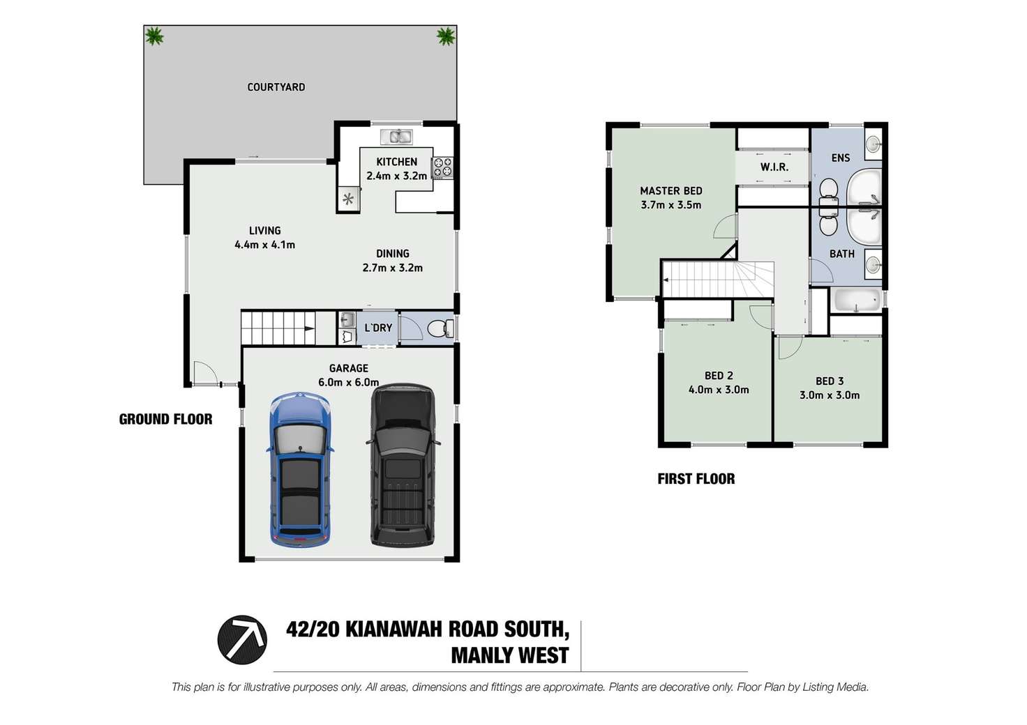 Floorplan of Homely townhouse listing, 42/20 Kianawah Road South, Manly West QLD 4179