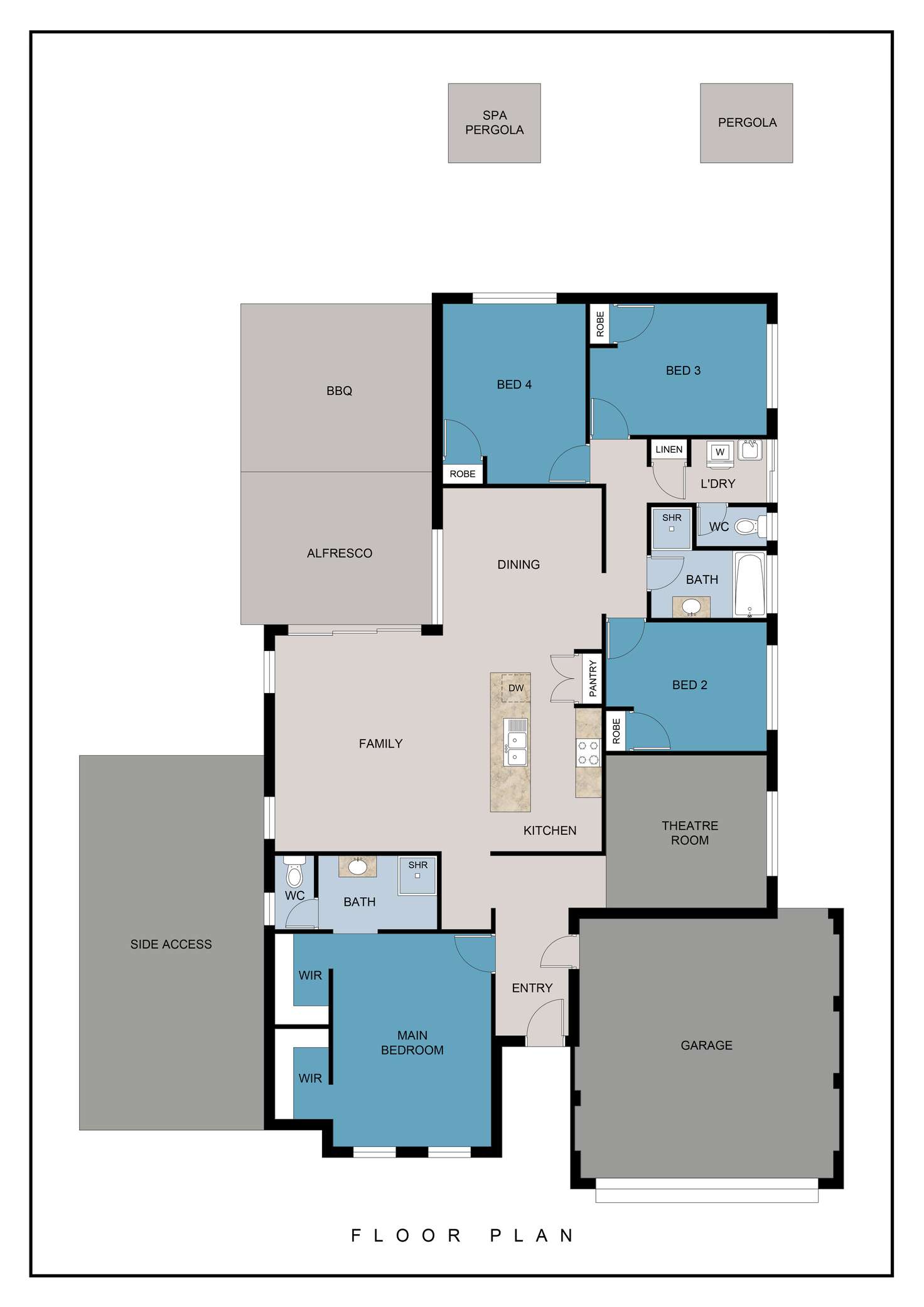 Floorplan of Homely house listing, 58 Cawana Parkway, Lakelands WA 6180