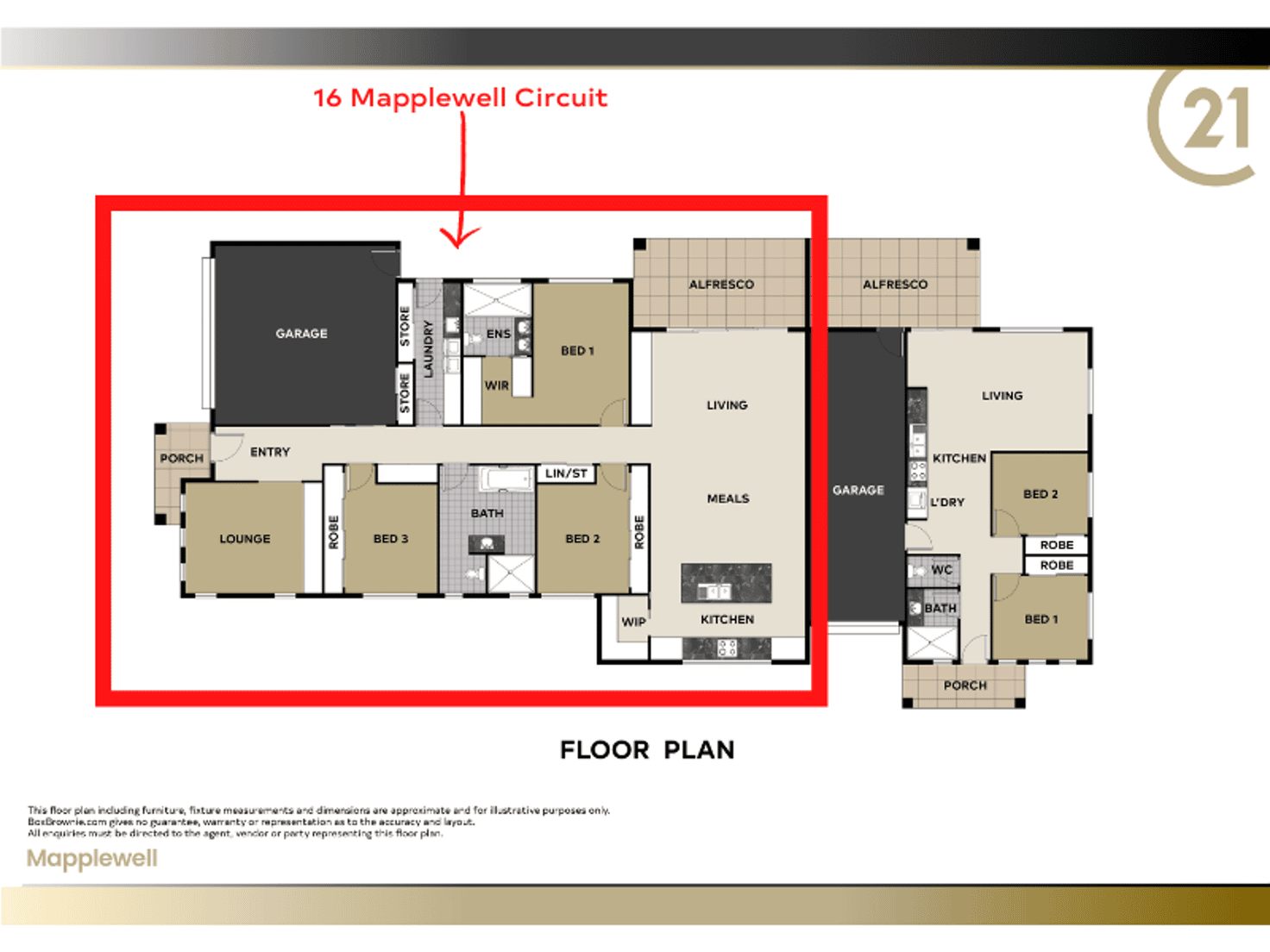 Floorplan of Homely semiDetached listing, 16 Mapplewell Circuit, Farley NSW 2320