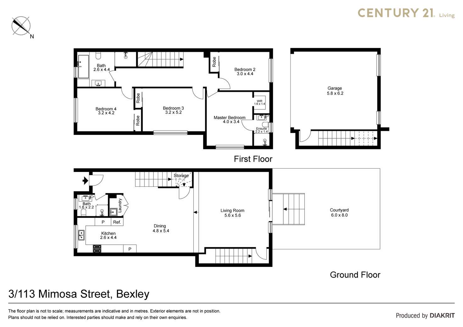 Floorplan of Homely townhouse listing, 3/113 Mimosa Street, Bexley NSW 2207