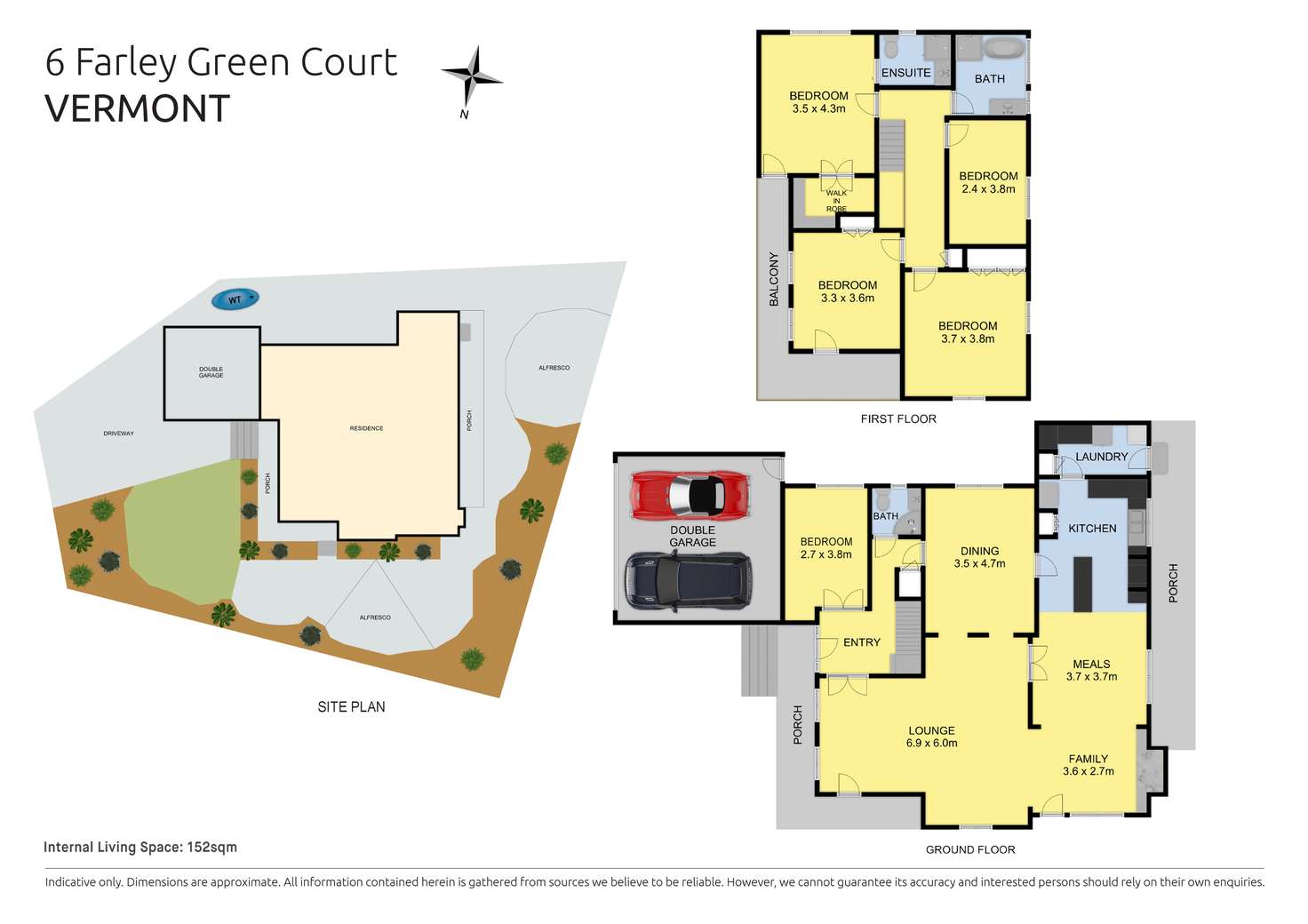 Floorplan of Homely house listing, 6 Farley Green Court, Vermont VIC 3133