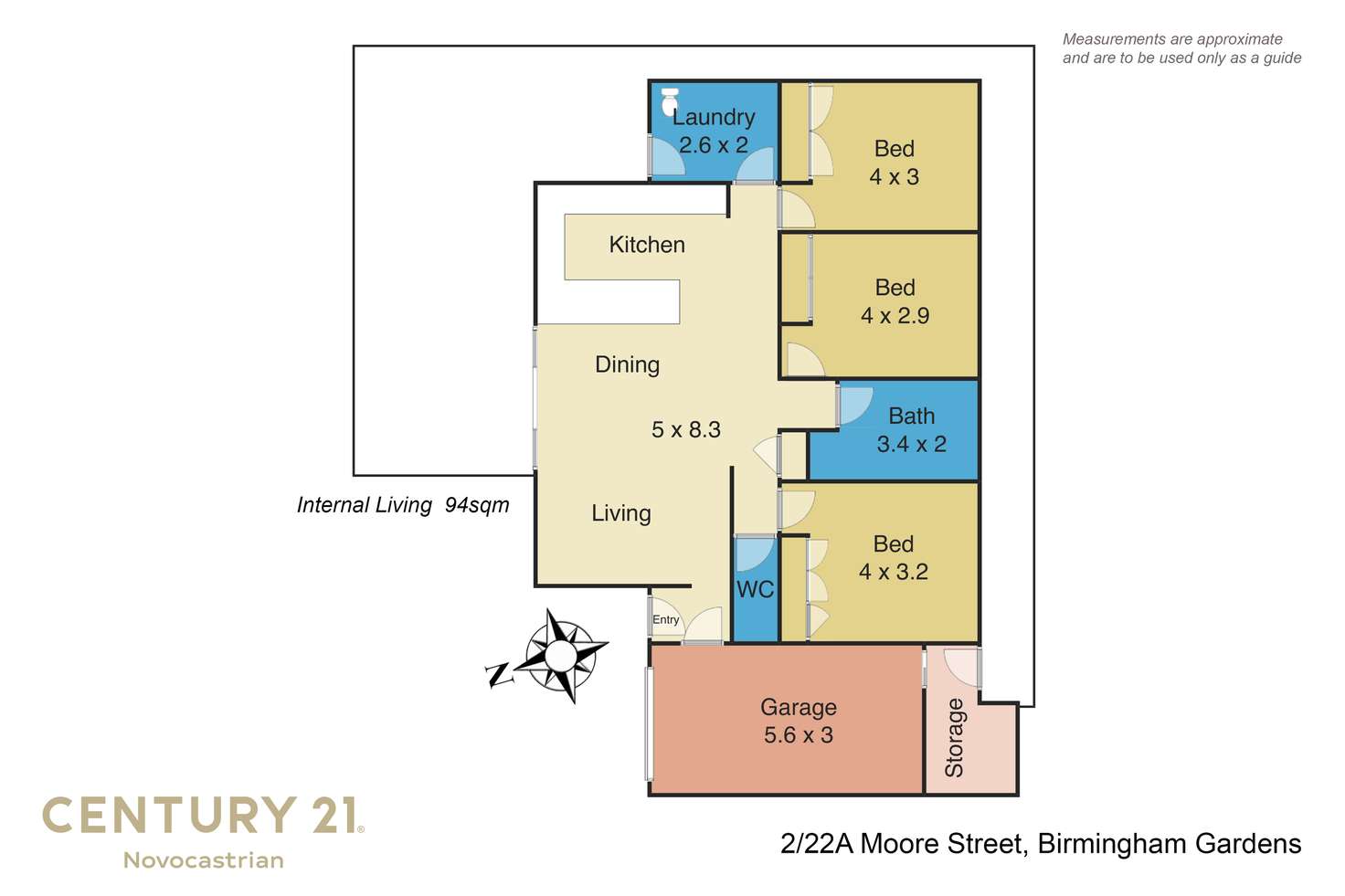 Floorplan of Homely house listing, 2/22a Moore Street, Birmingham Gardens NSW 2287