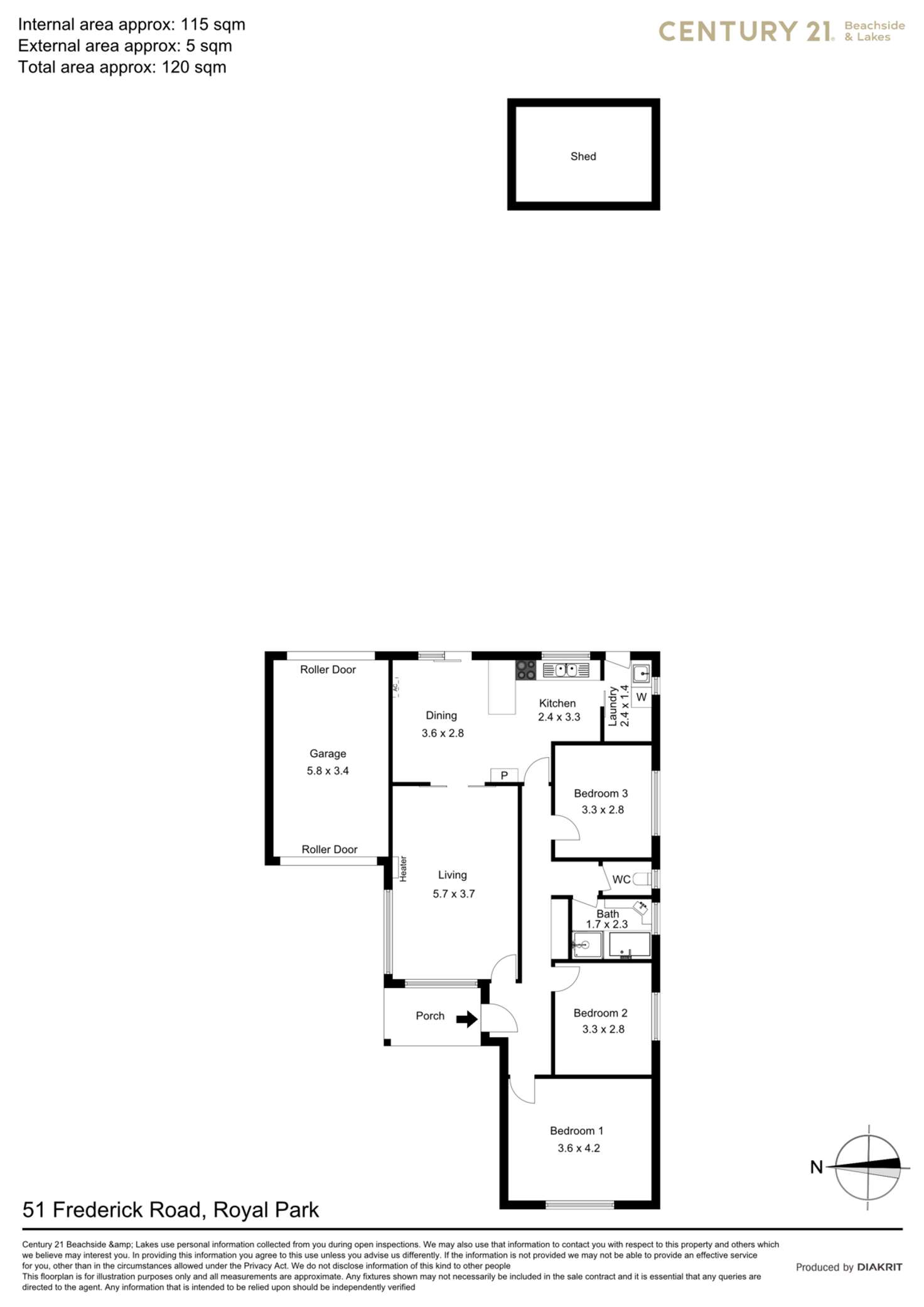 Floorplan of Homely house listing, 51 Frederick Road, Royal Park SA 5014