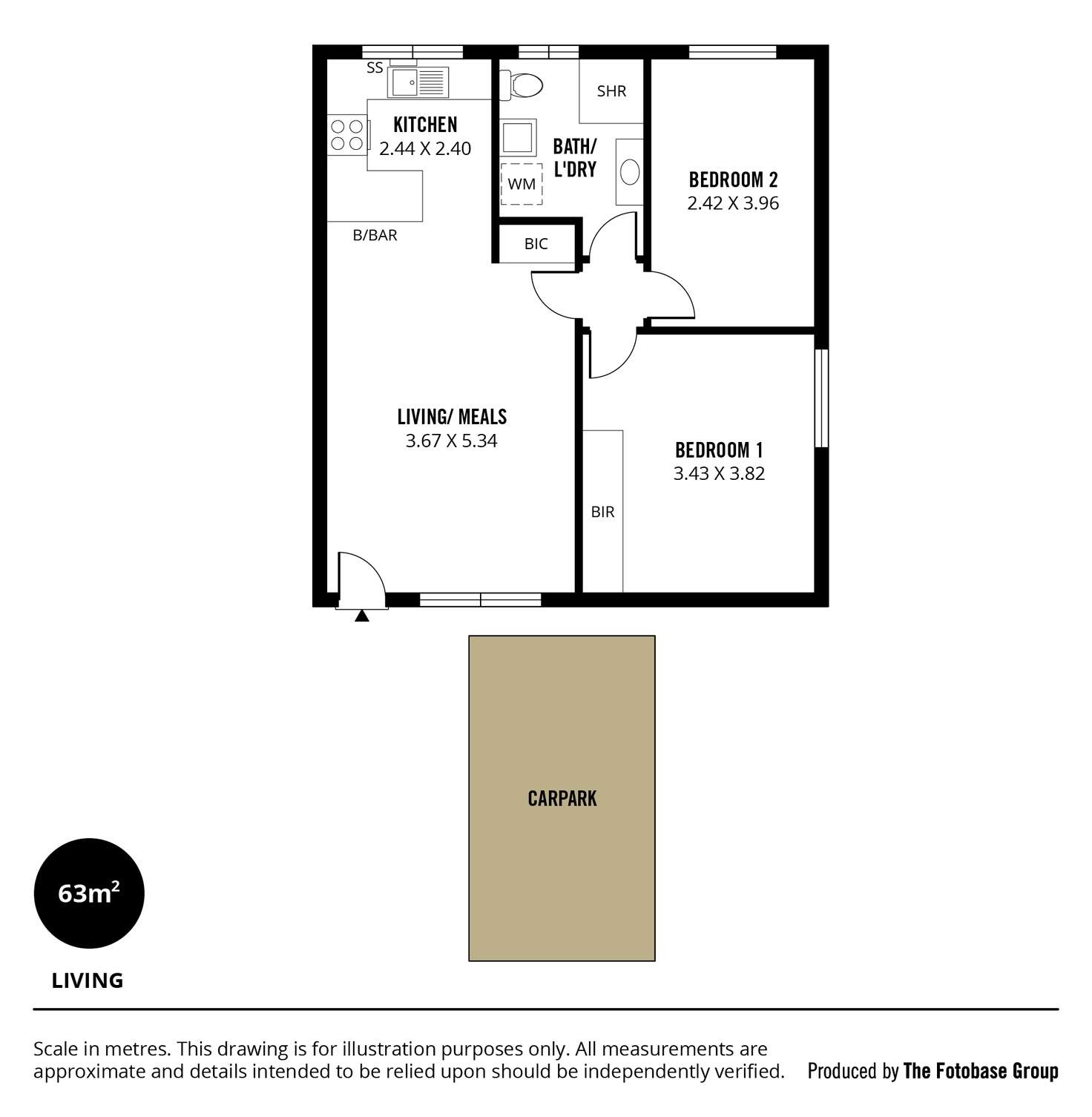 Floorplan of Homely unit listing, 3/225-227 Anzac Highway, Plympton SA 5038
