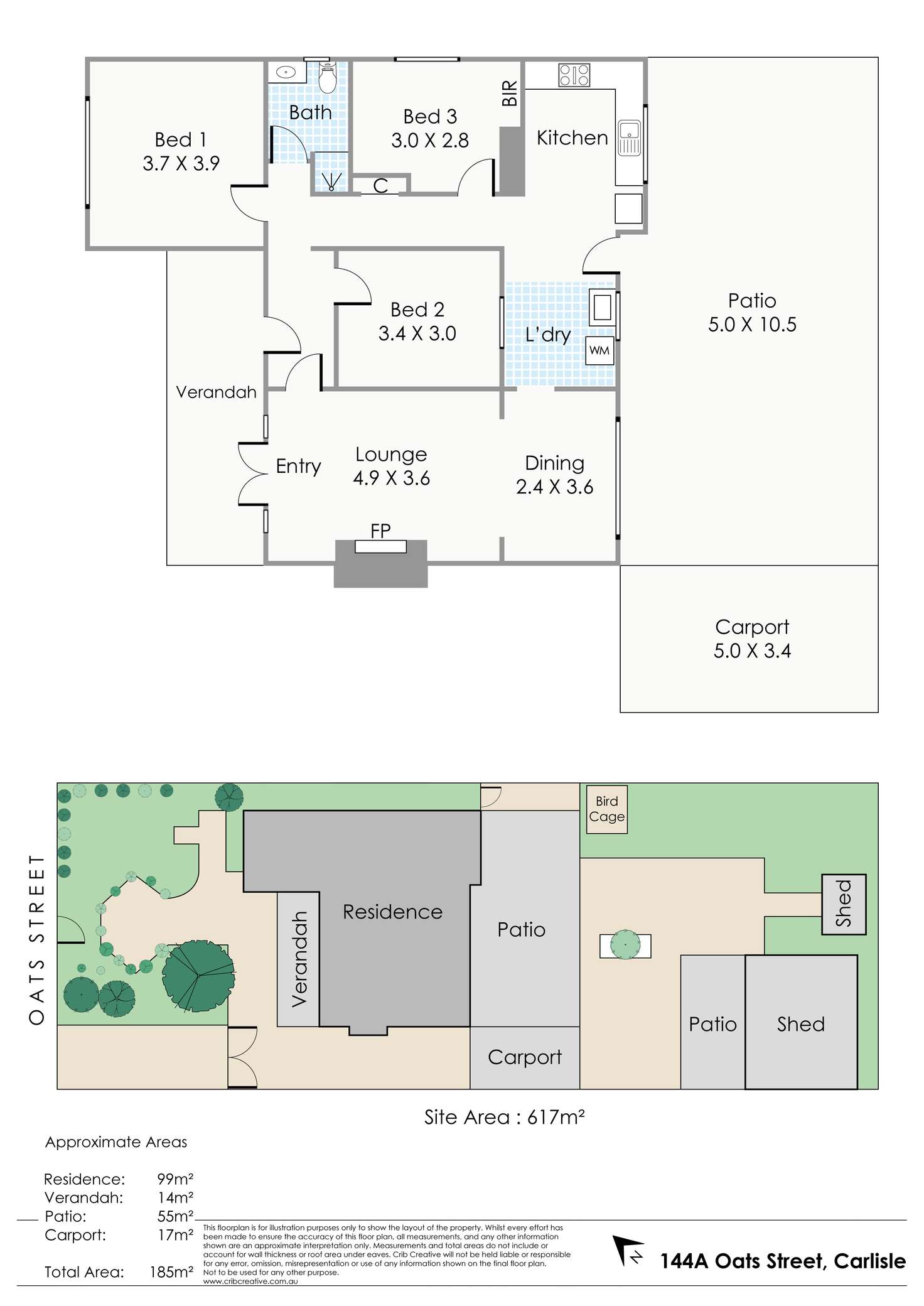 Floorplan of Homely house listing, 144A Oats Street, Carlisle WA 6101