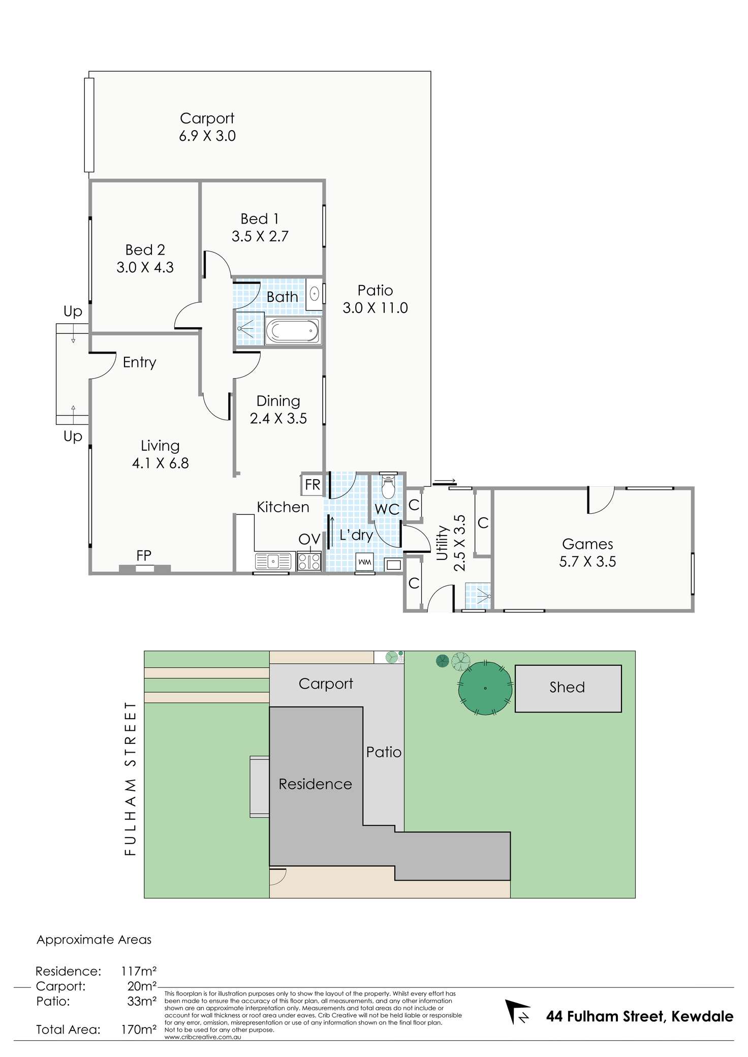 Floorplan of Homely house listing, 44 Fulham Street, Kewdale WA 6105