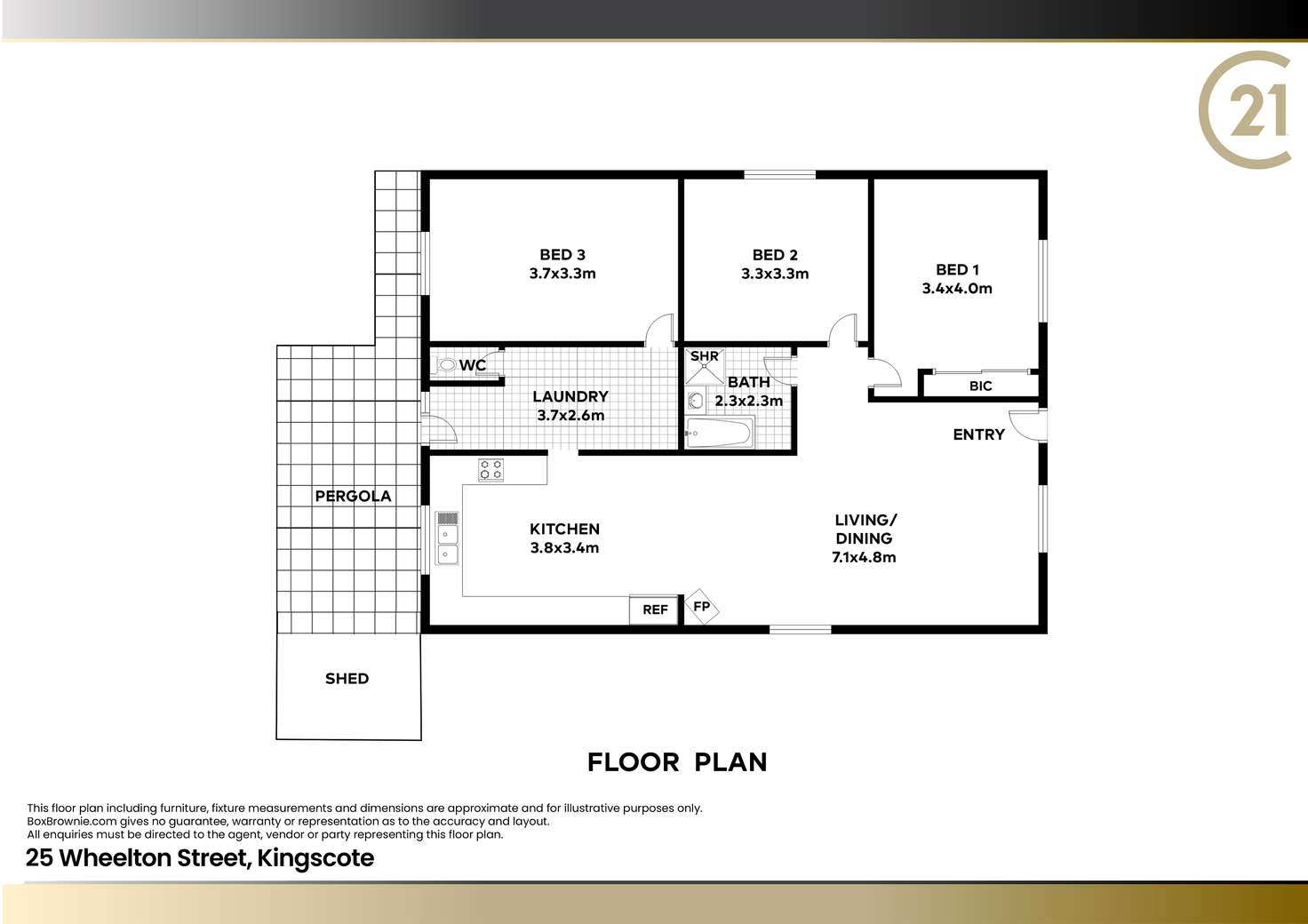 Floorplan of Homely house listing, 25 Wheelton Street, Kingscote SA 5223