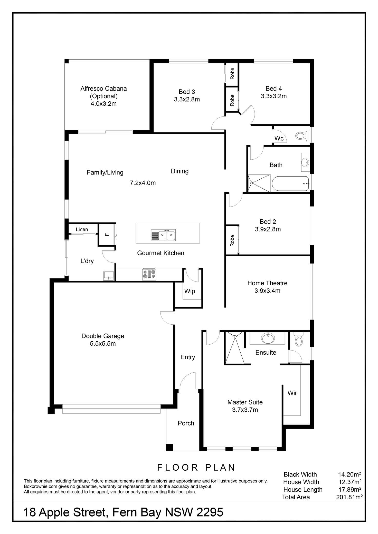 Floorplan of Homely house listing, 18 Apple Street, Fern Bay NSW 2295