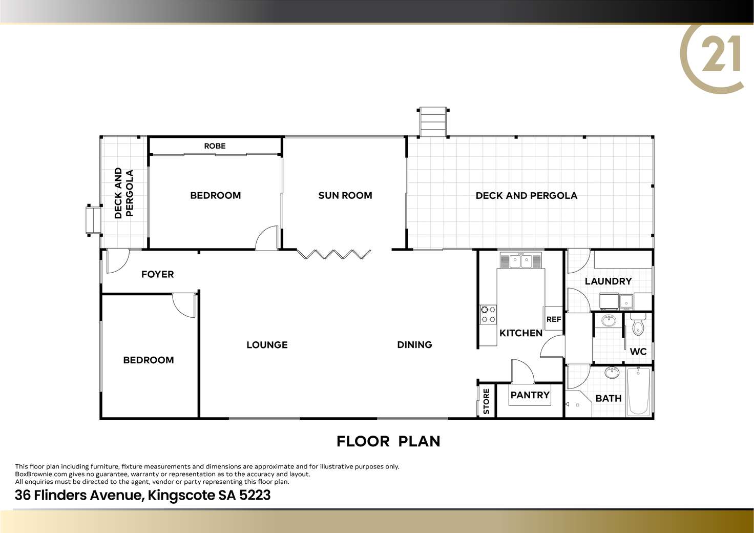 Floorplan of Homely house listing, 36 Flinders Avenue, Kingscote SA 5223