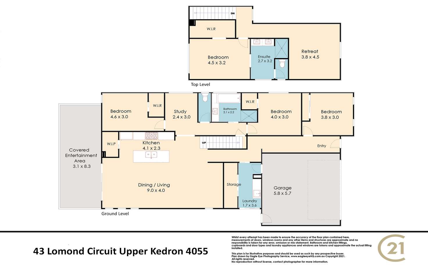 Floorplan of Homely house listing, 43 Lomond Circuit, Upper Kedron QLD 4055