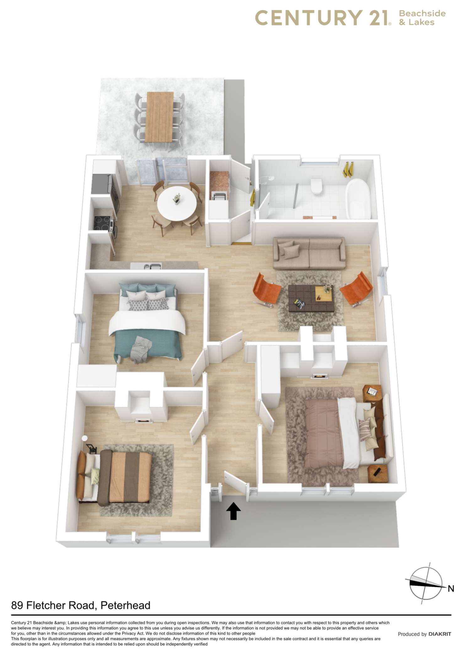 Floorplan of Homely house listing, 89 Fletcher Road, Peterhead SA 5016