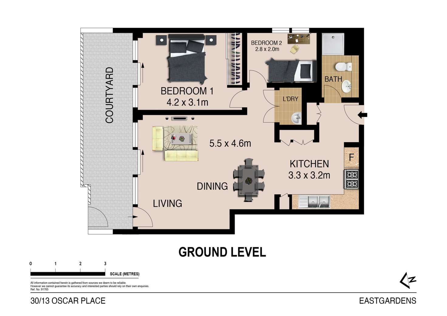 Floorplan of Homely apartment listing, 30/13 Oscar Place, Eastgardens NSW 2036