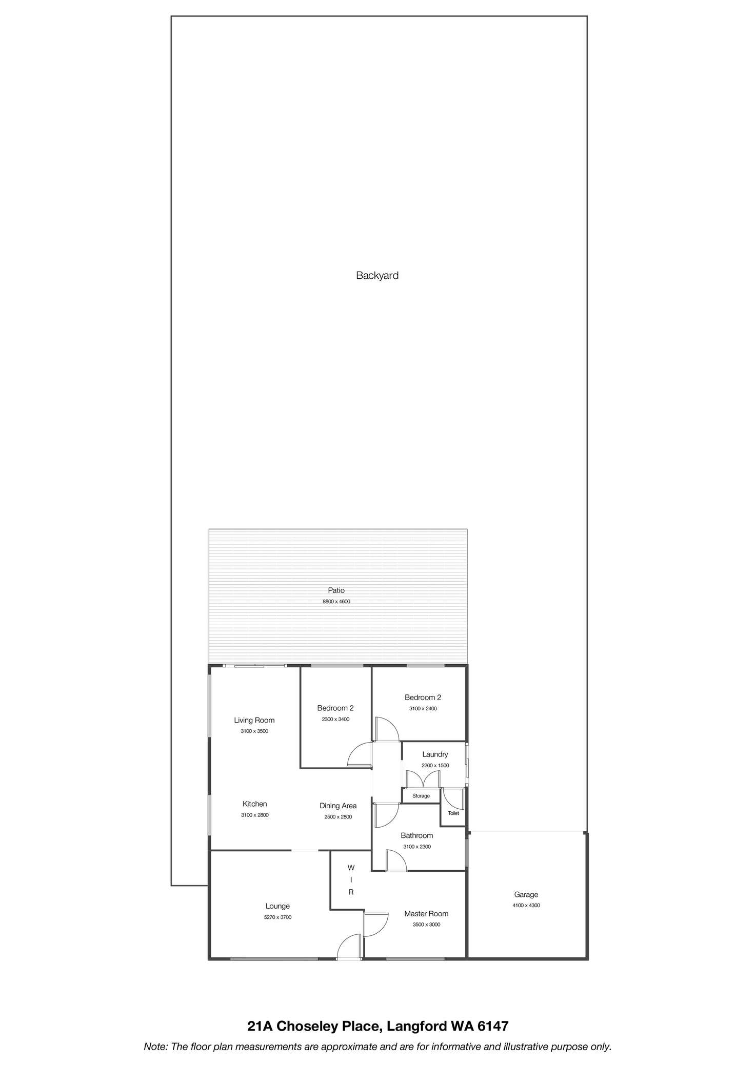 Floorplan of Homely house listing, 21A Choseley Place, Langford WA 6147