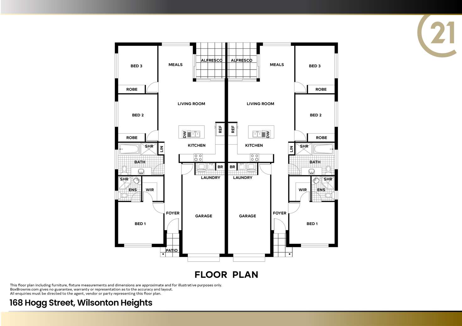Floorplan of Homely unit listing, 168 Hogg Street, Wilsonton Heights QLD 4350